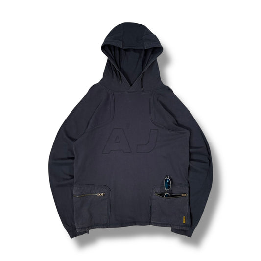 Armani Jeans 00’s Zipped Pocket Hoodie Large