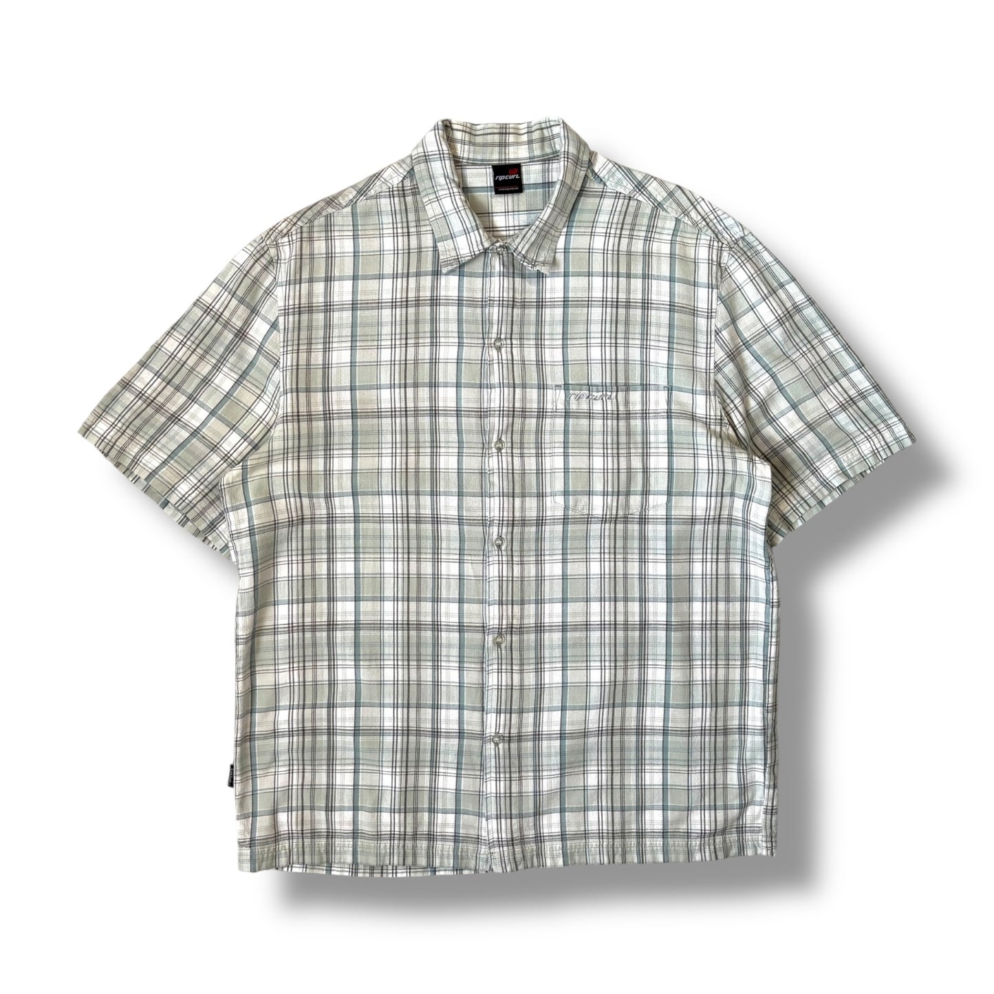 Ripcurl 00’s Short Sleeve Plaid Shirt Large