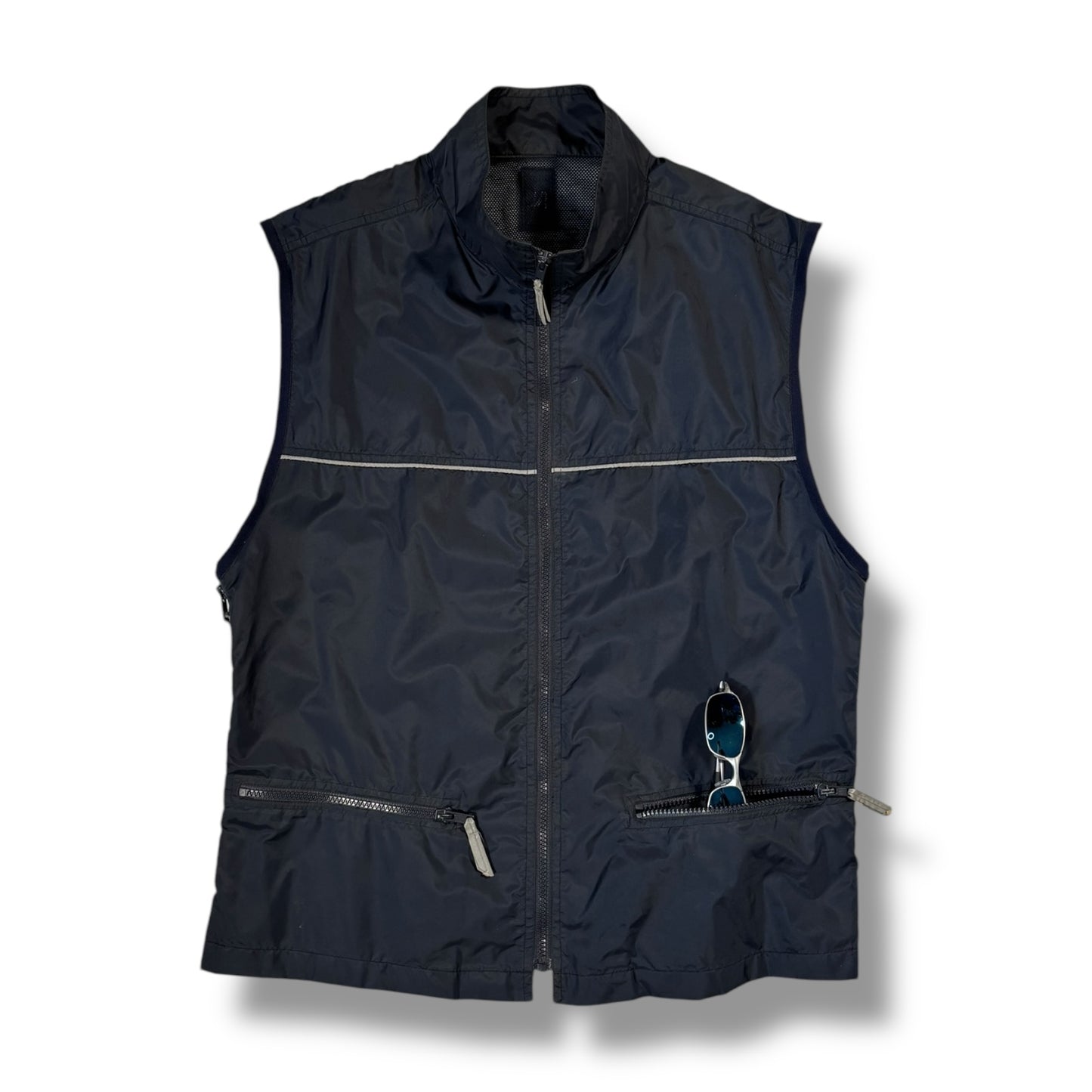 Armani Jeans 90’s Panelled Mesh Vest Jacket Large