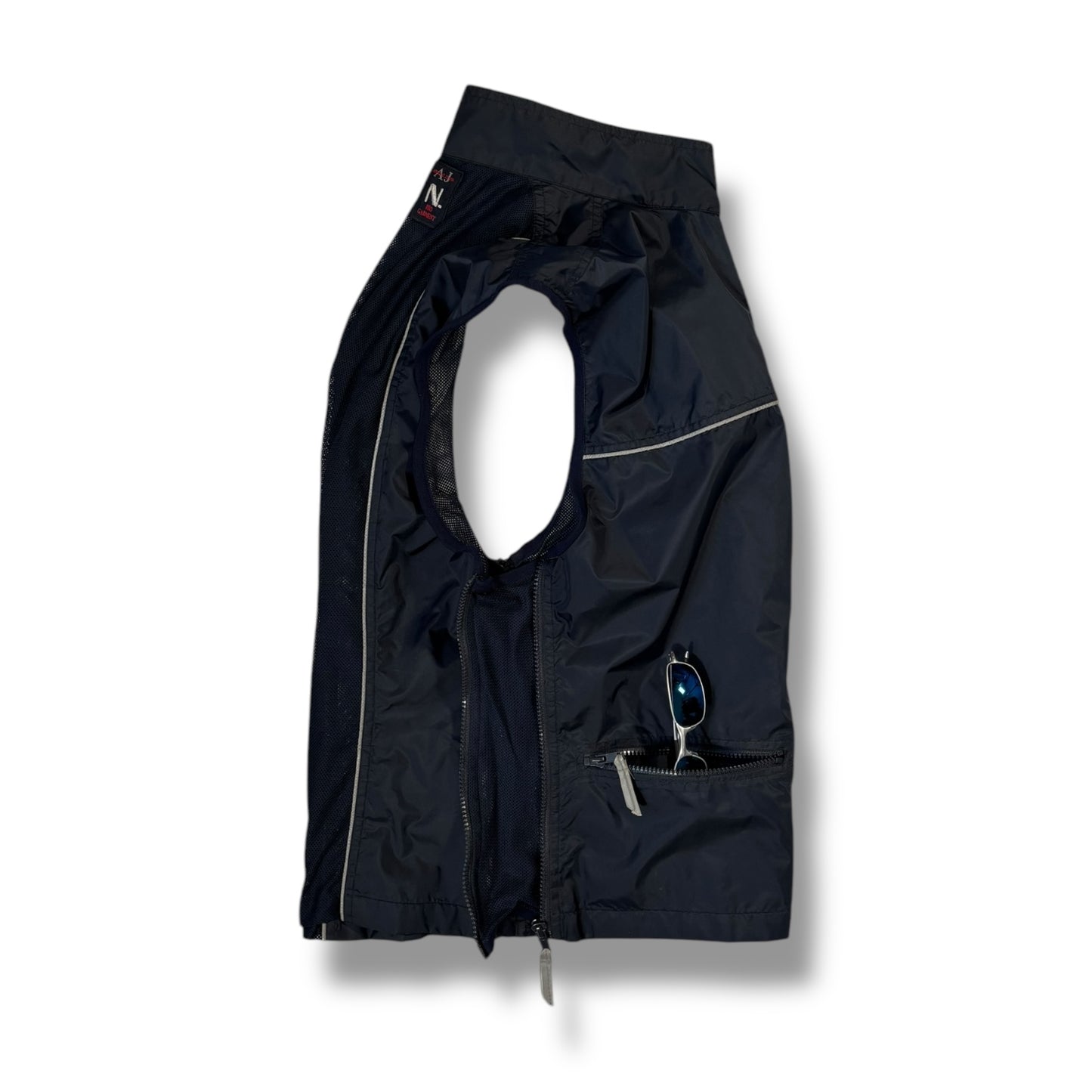 Armani Jeans 90’s Panelled Mesh Vest Jacket Large