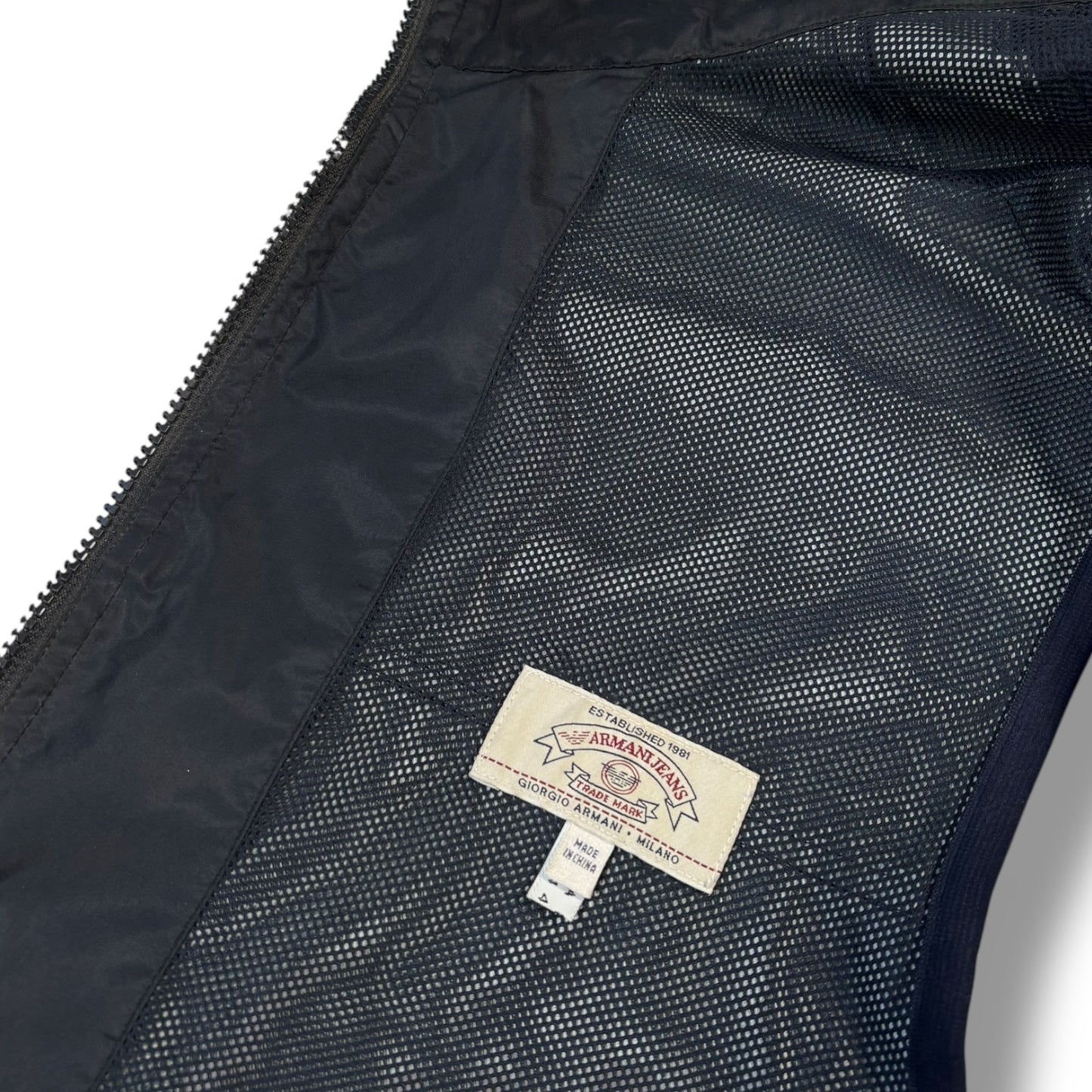 Armani Jeans 90’s Panelled Mesh Vest Jacket Large