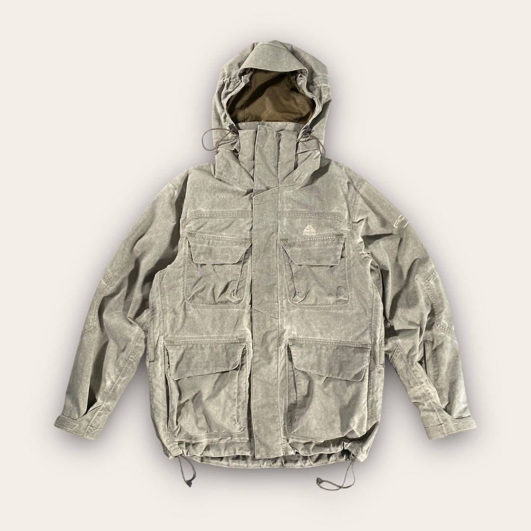 Vintage Nike ACG Stone Grey Multi Pocket Padded Jacket L