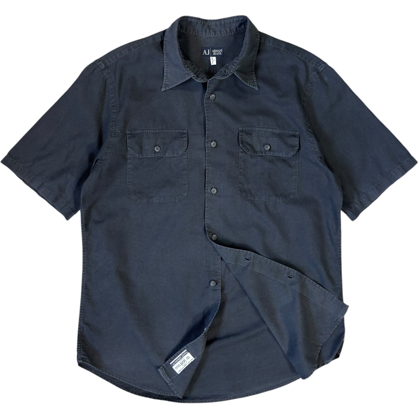 Armani Jeans 00’s Linen Short Sleeve Shirt L