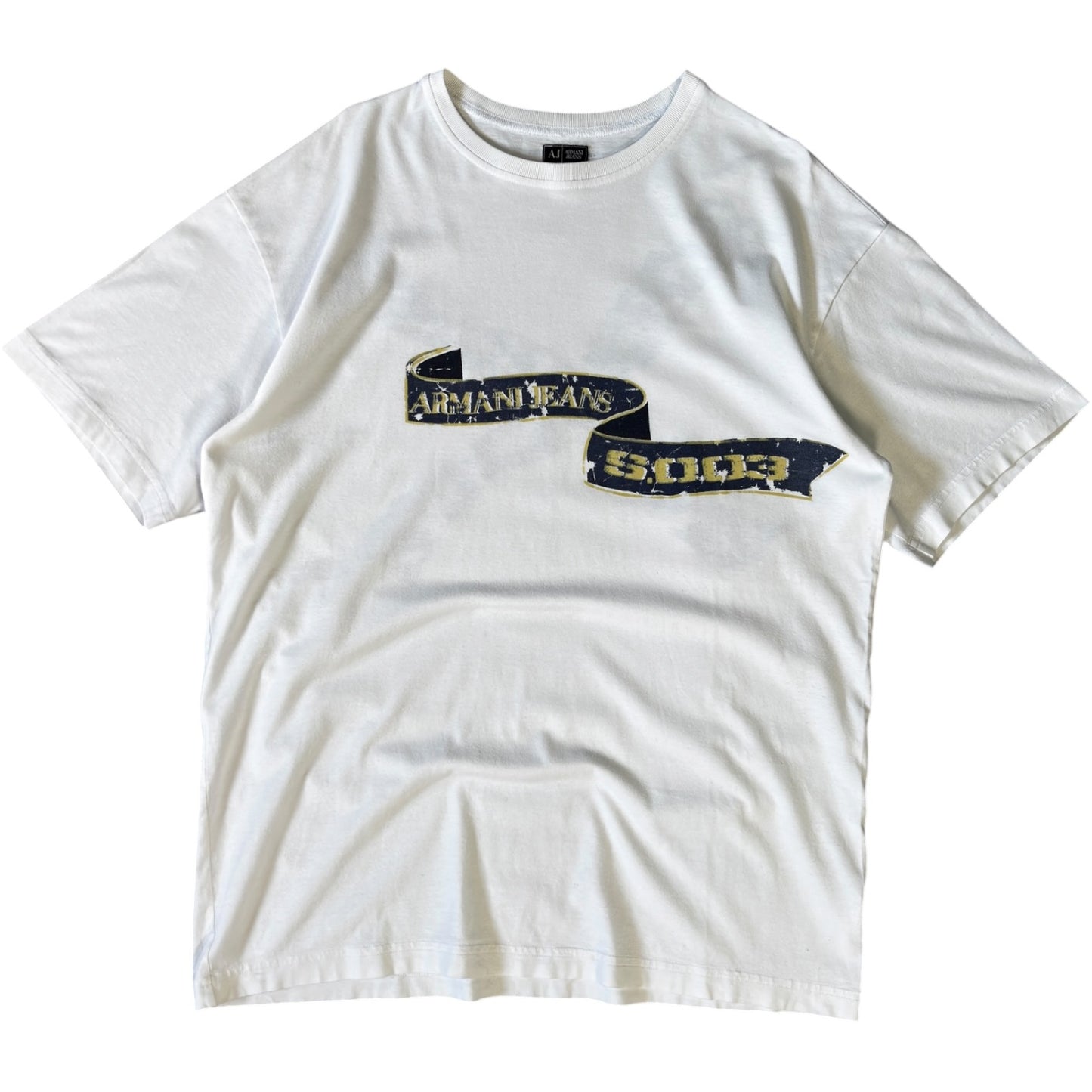 Armani Jeans 00's Banner T Shirt L