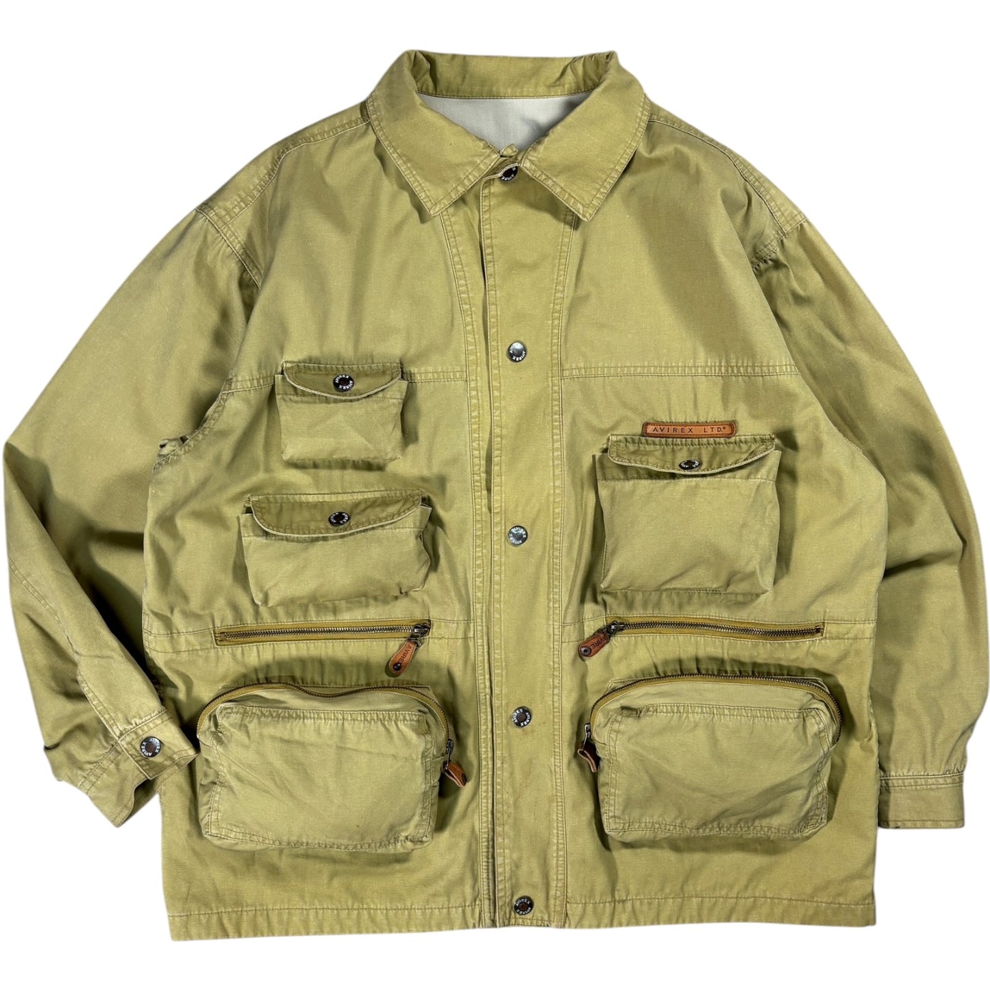 Avirex 00’s Olive Multipocket Utility Jacket XL