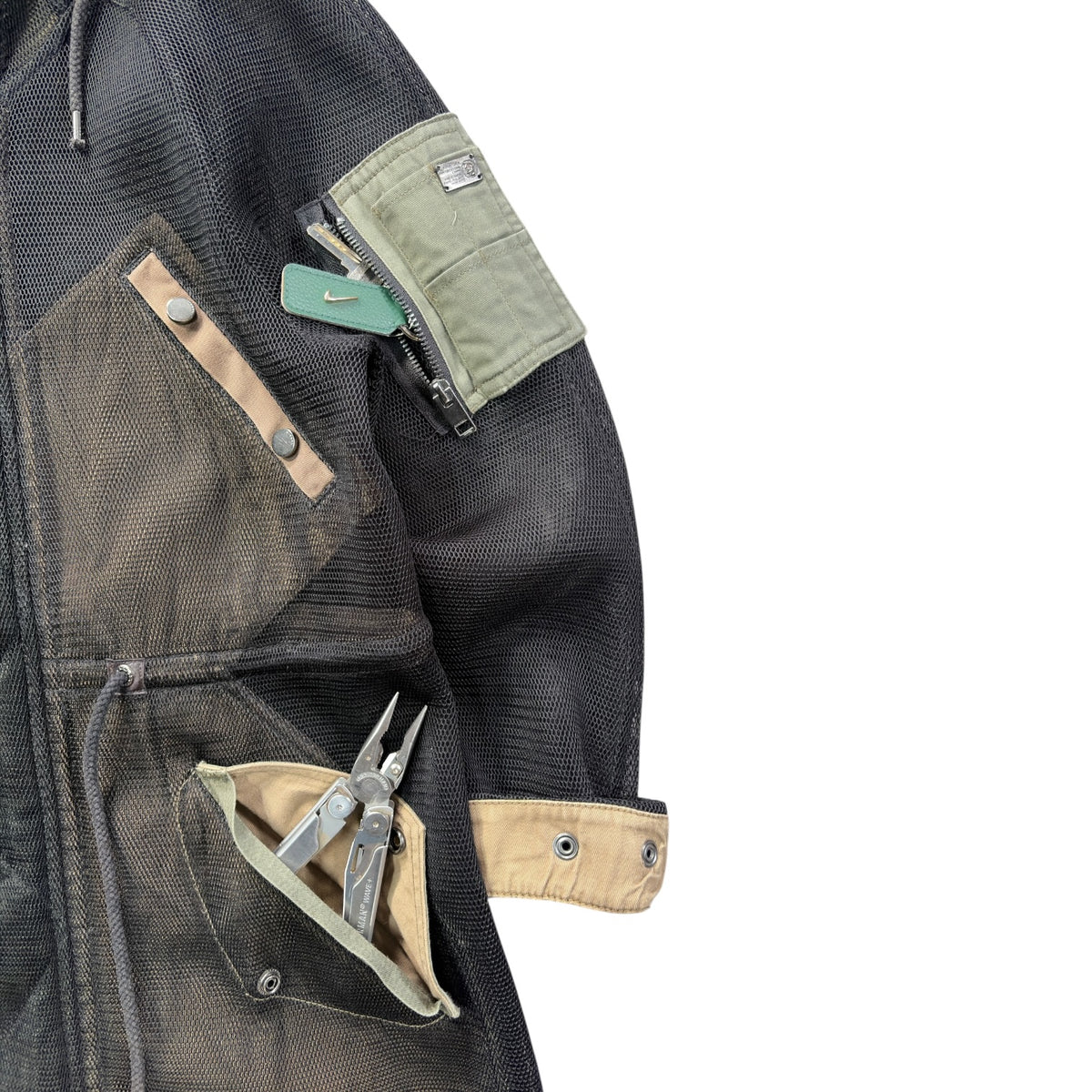 Diesel 00’s Women’s Panelled Mesh Parka Jacket 12/14