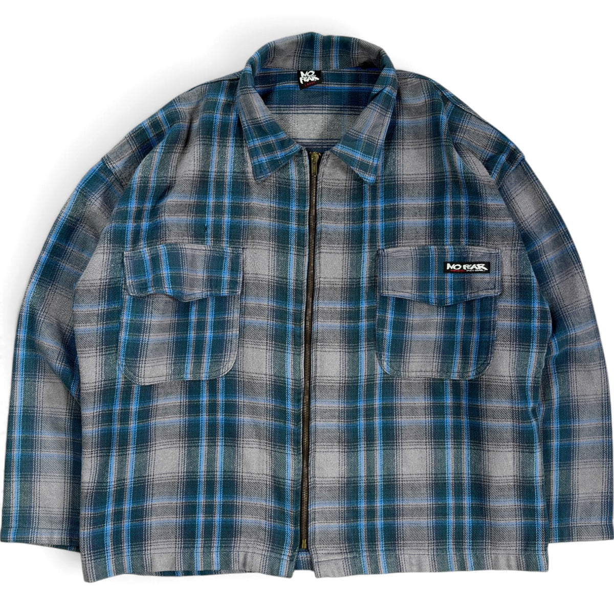 No Fear 90’s Plaid Over Shirt Zipped Jacket XL