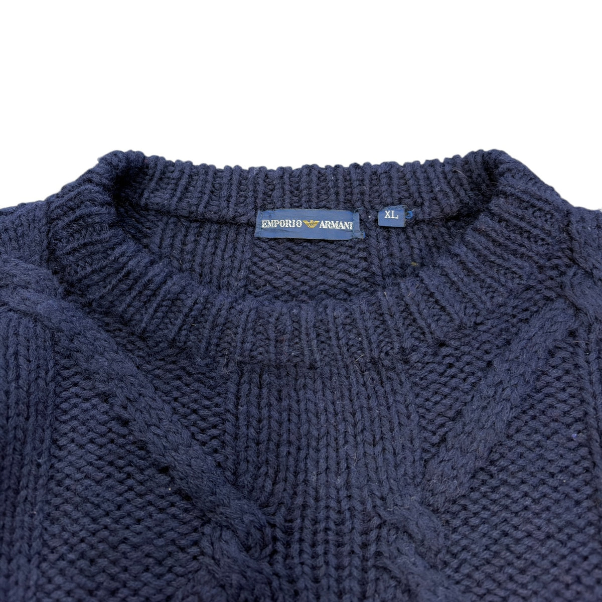 Emporio Armani 90’s Heavyweight Lana Wool Knit Jumper XL