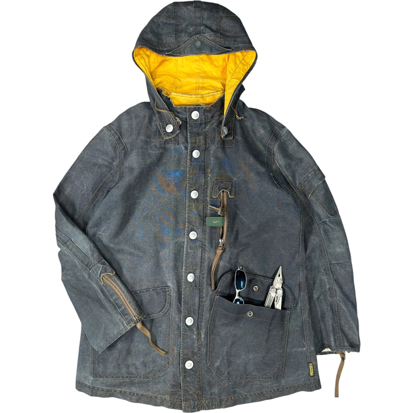 Armani Jeans 00’s Articulated Hemp Parka Jacket XL