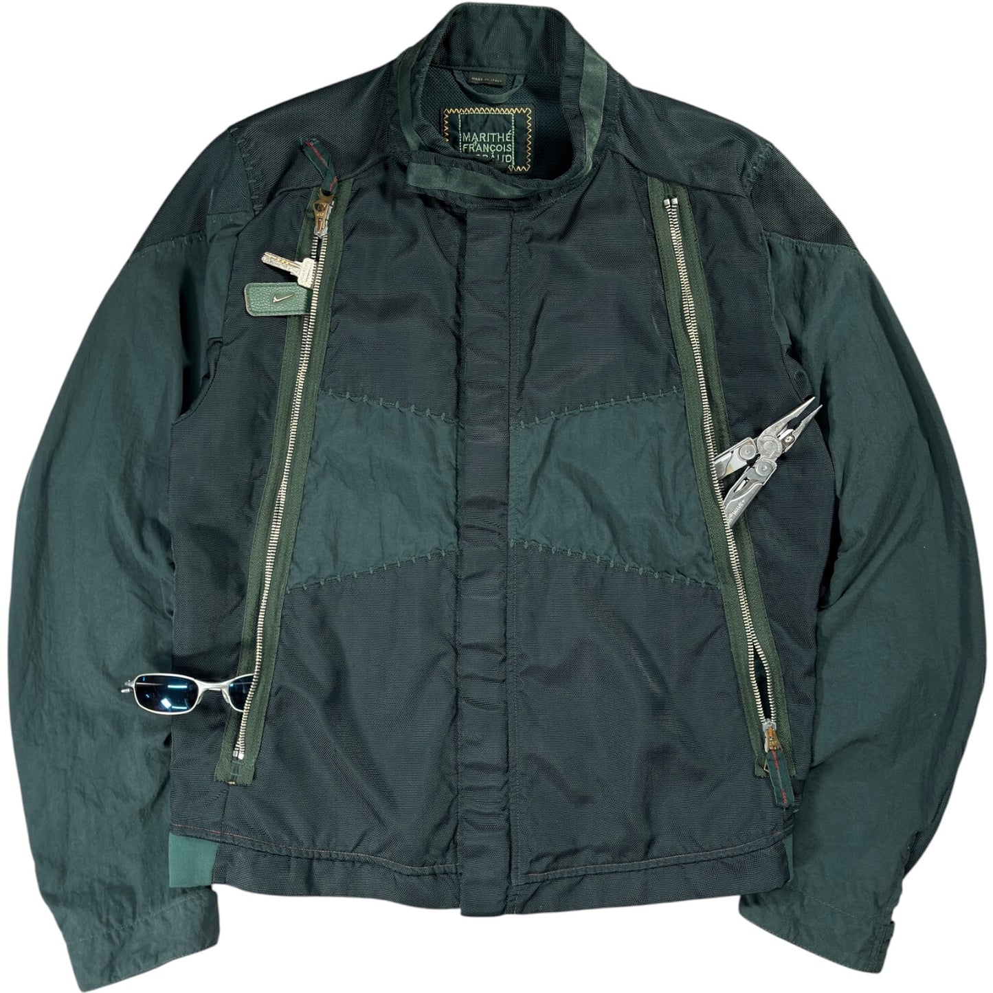 Marithe + François Girbaud Ultimate Zippers Deep Green Jacket L