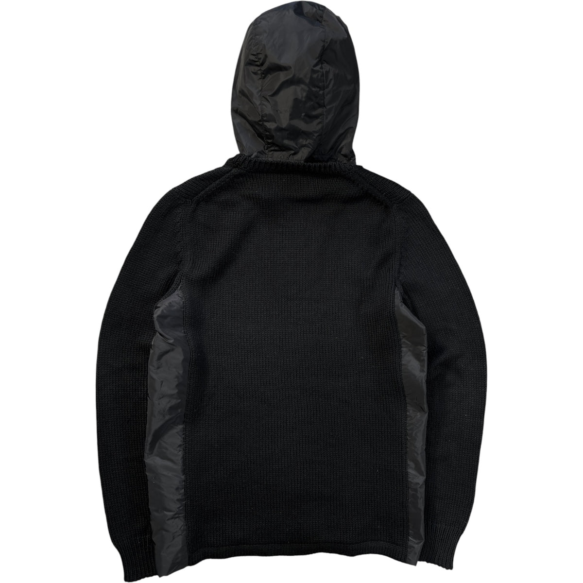 Prada Sport 00’s Panelled Detachable Hood Knit Jumper L