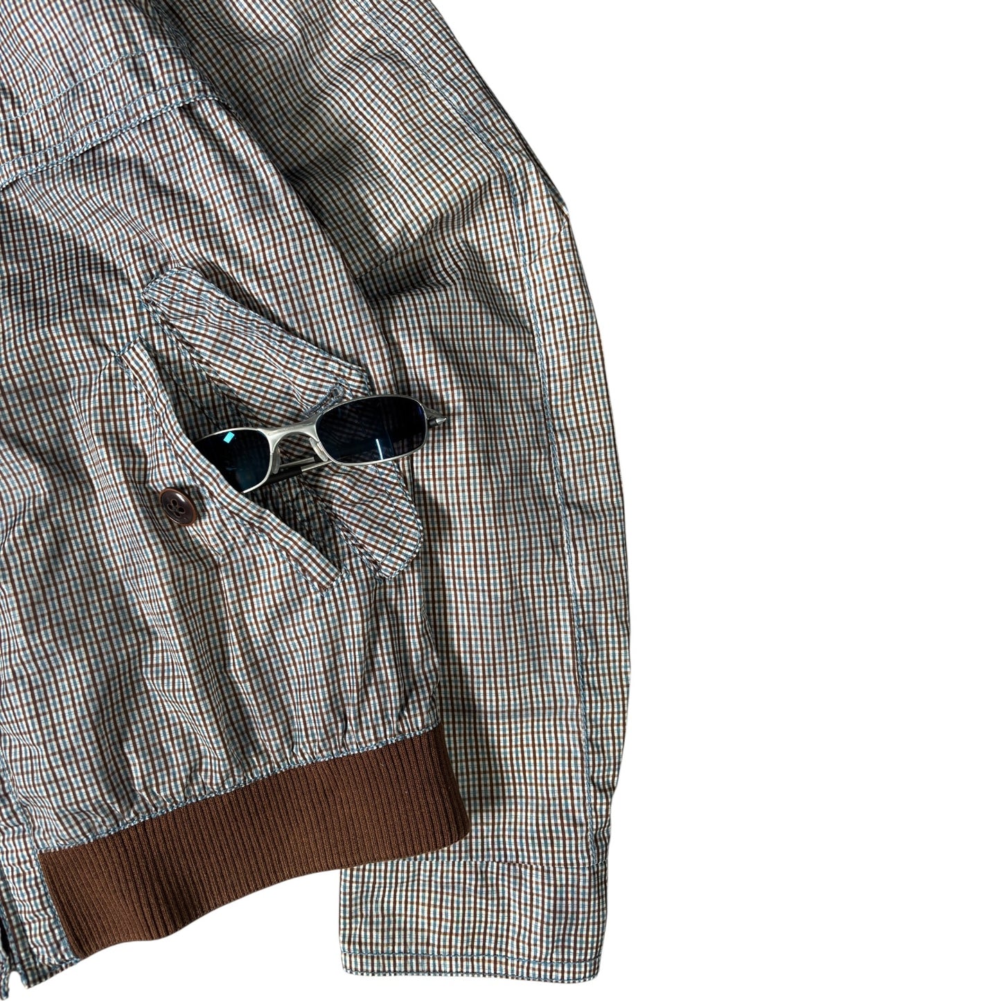 Hugo Boss Orange 00’s Checkered Bomber Jacket M