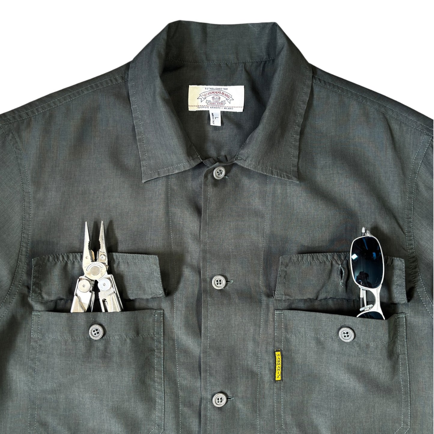 Armani Jeans 00’s Short Sleeve Utility Shirt L