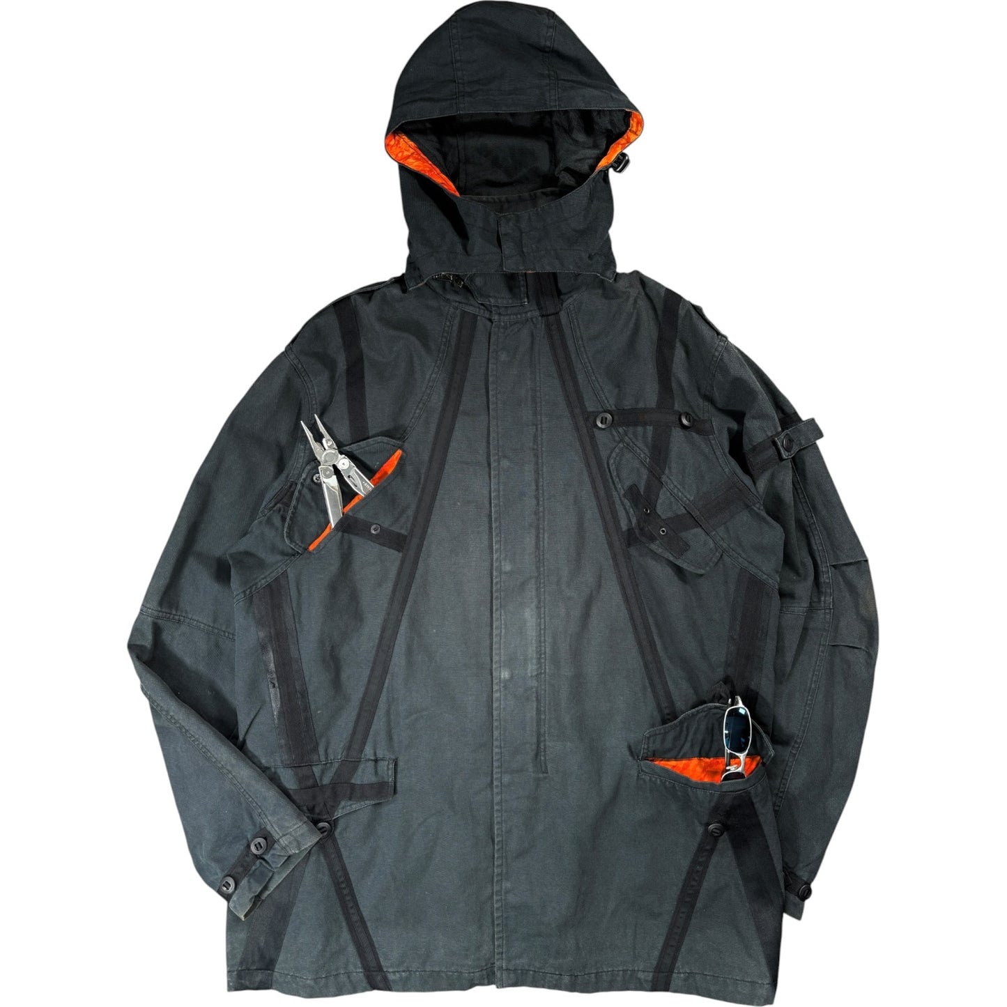 Maharishi 00’s Stone Washed Canvass Parka Jacket XL