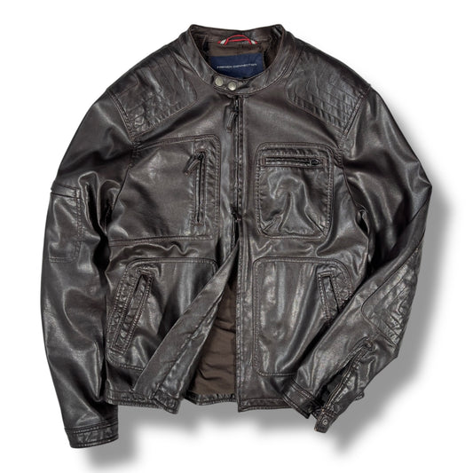 French Connection 00’s Faux Leather Jacket Medium