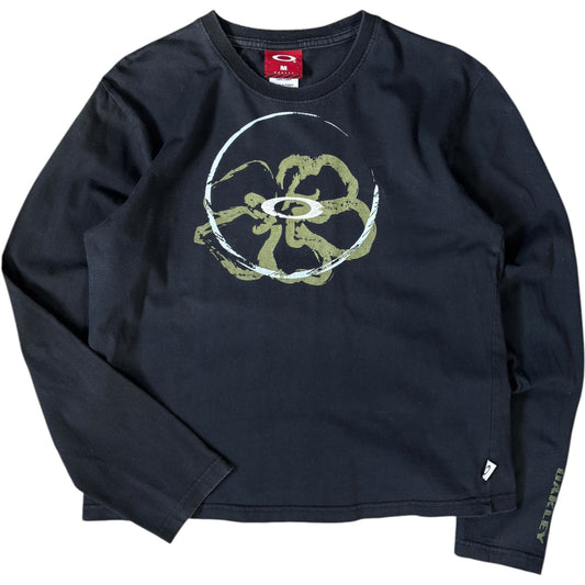 Oakley 00's Flower Graphic Long Sleeve Top UK 8/10