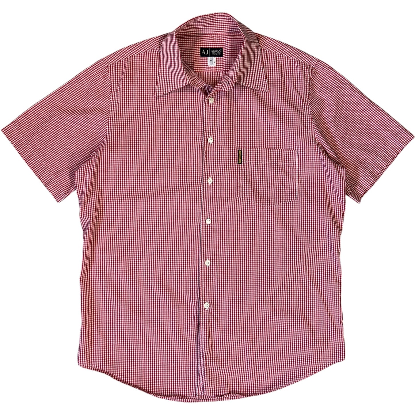 Armani Jeans 00’s Checkered Short Sleeve Shirt L