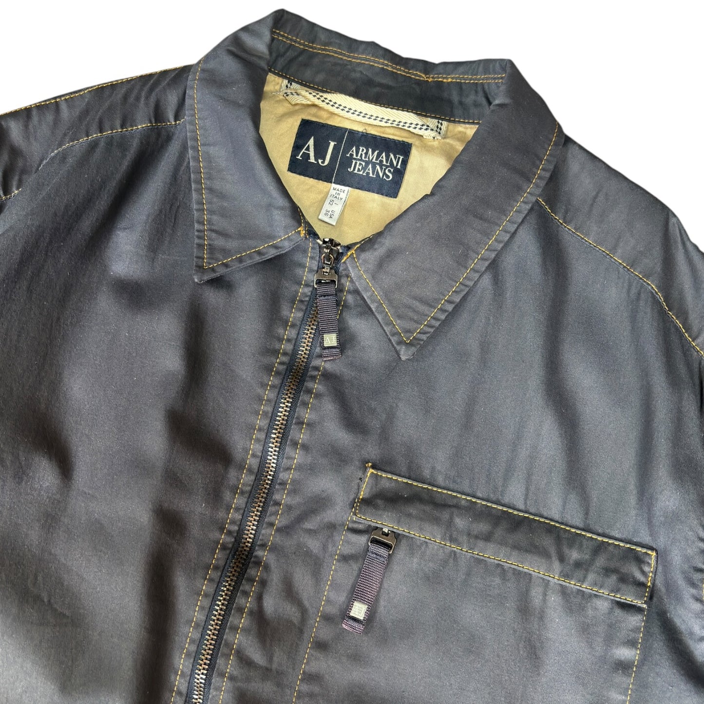 Armani Jeans 00’s Contrast Stitch Cropped Jacket L