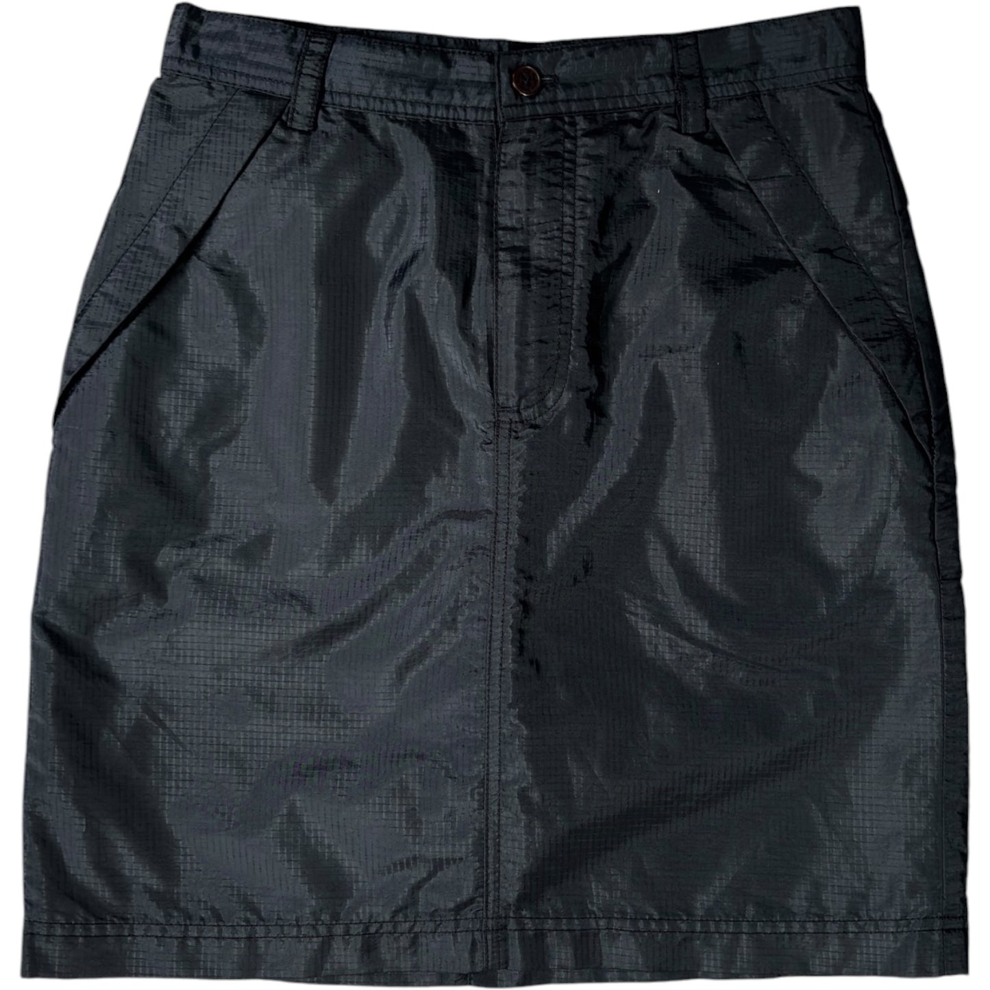 Calvin Klein Jeans 00's Nylon Ripstop Mini Skirt UK 8/10