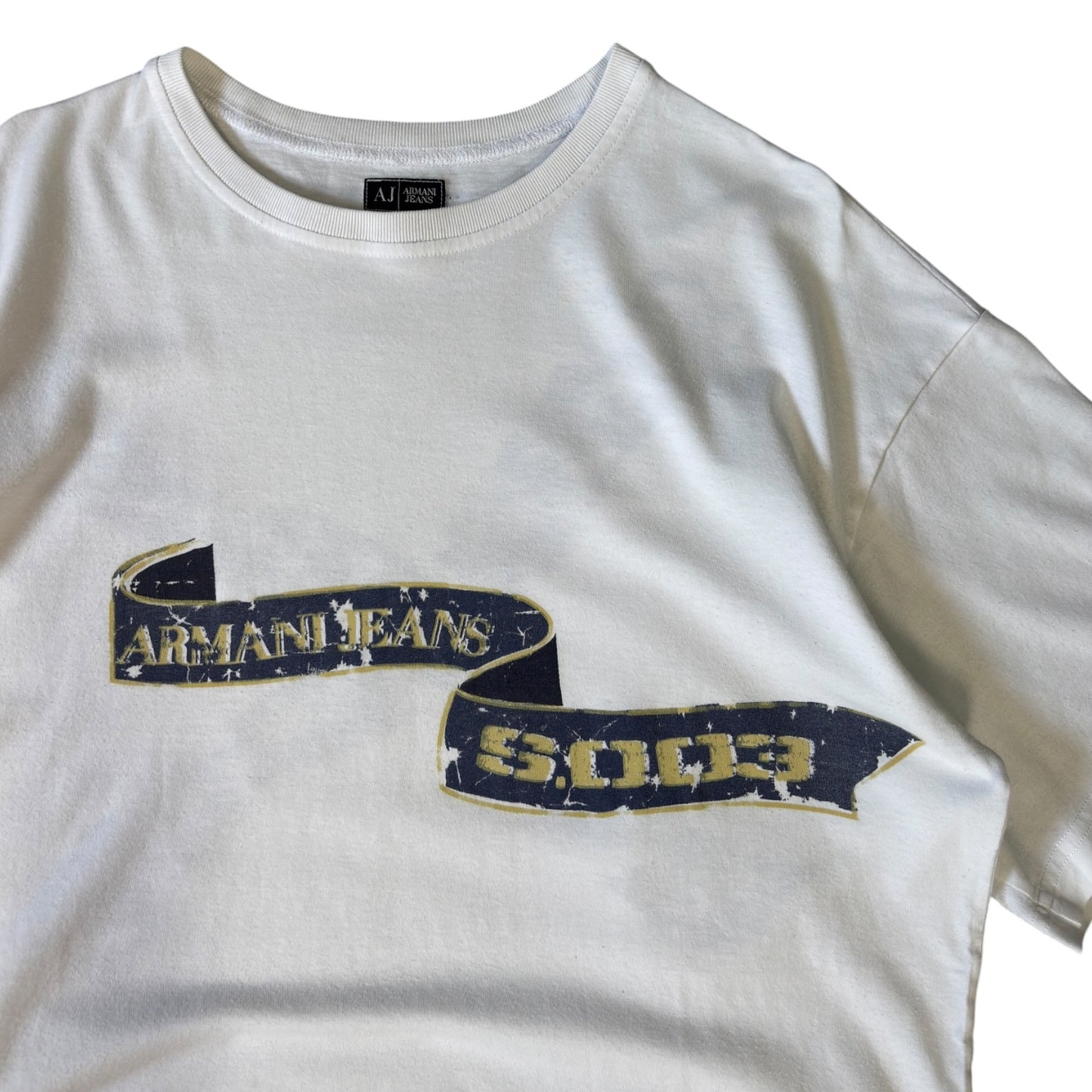 Armani Jeans 00's Banner T Shirt L