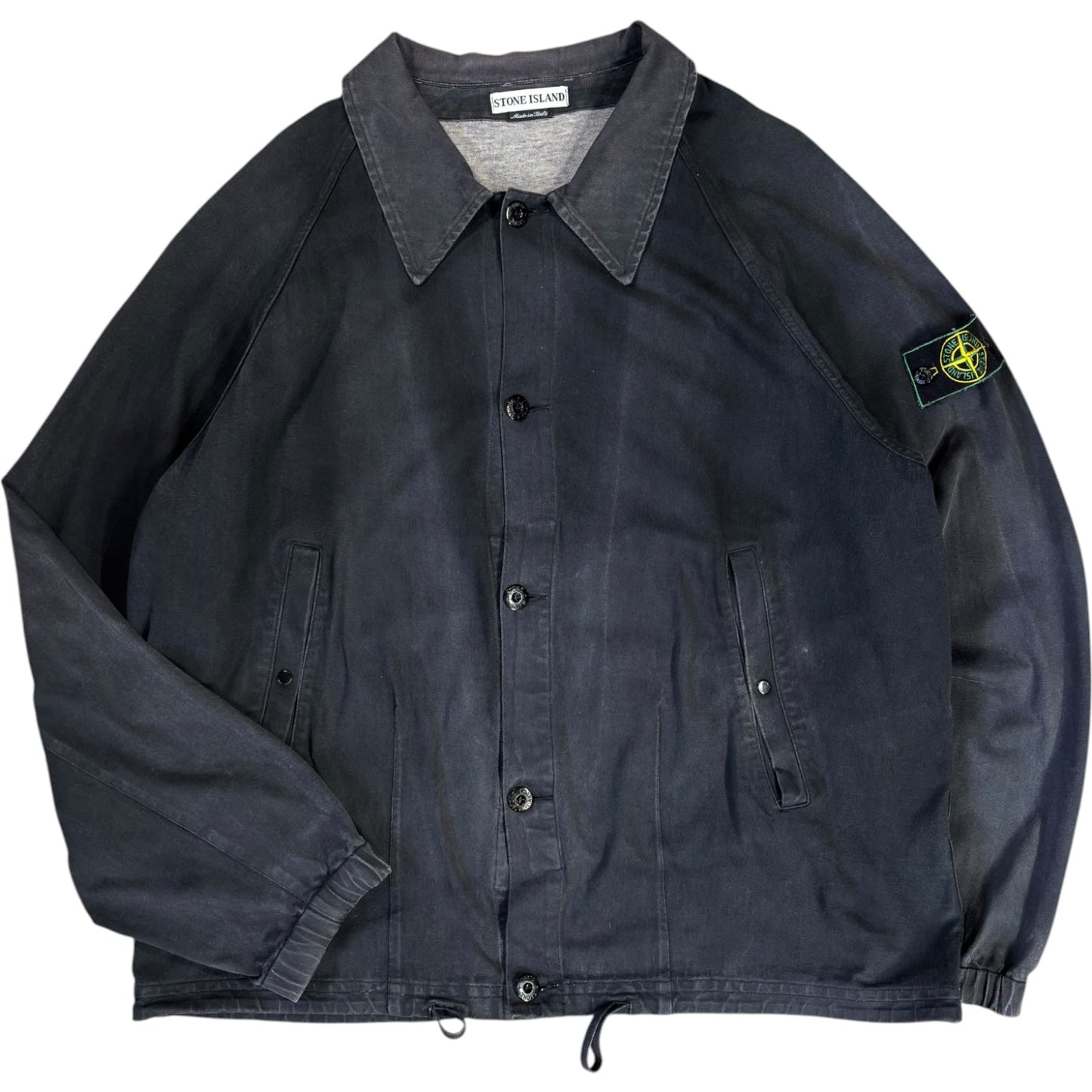 Stone Island 1998 Green Edge Cotton Coach Jacket XXL