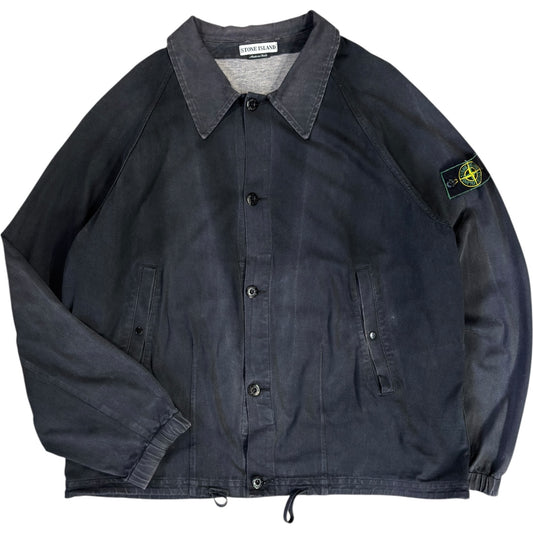 Stone Island 1998 Green Edge Cotton Coach Jacket XXL