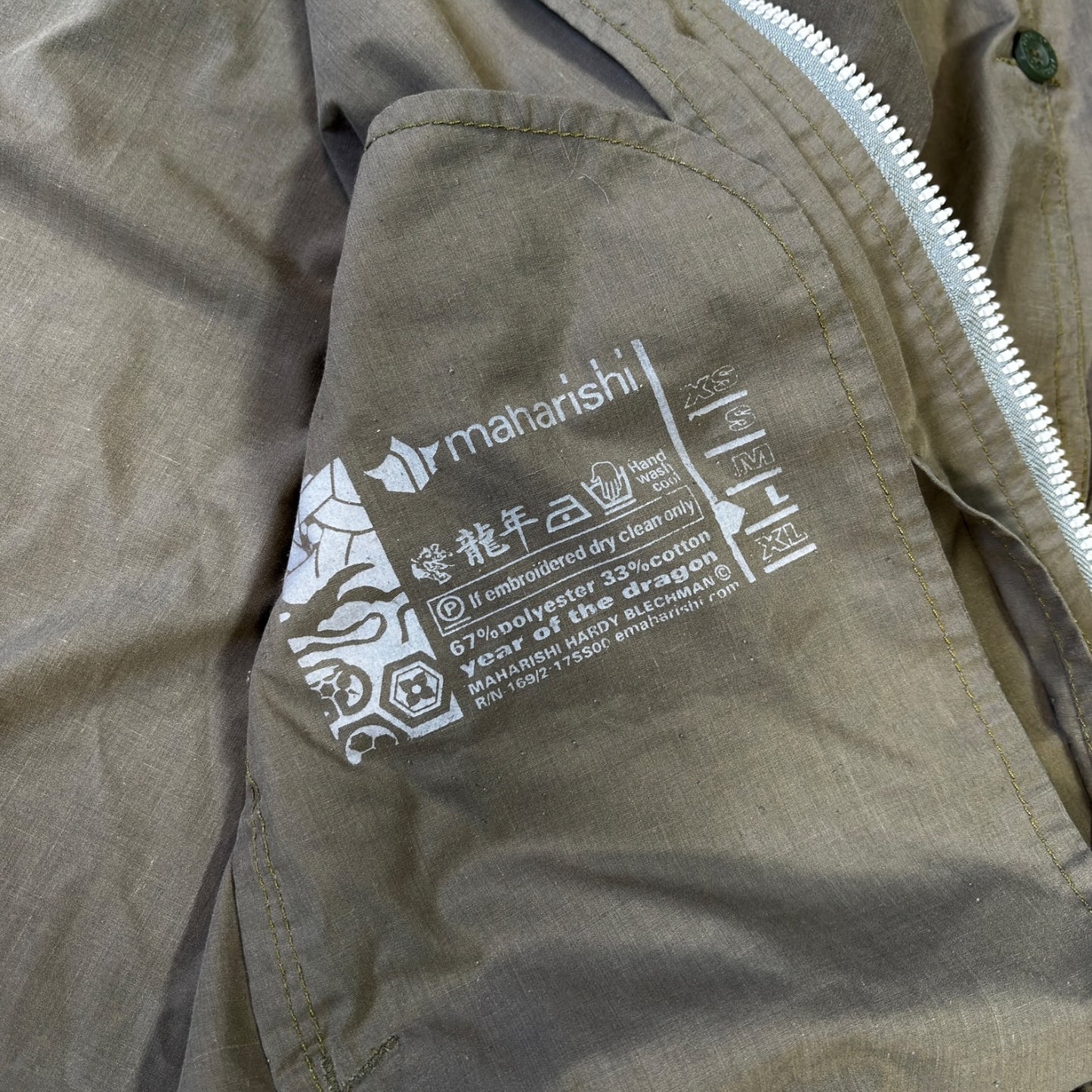 Maharishi 00's Embroidered Dragon Cotton Jacket L