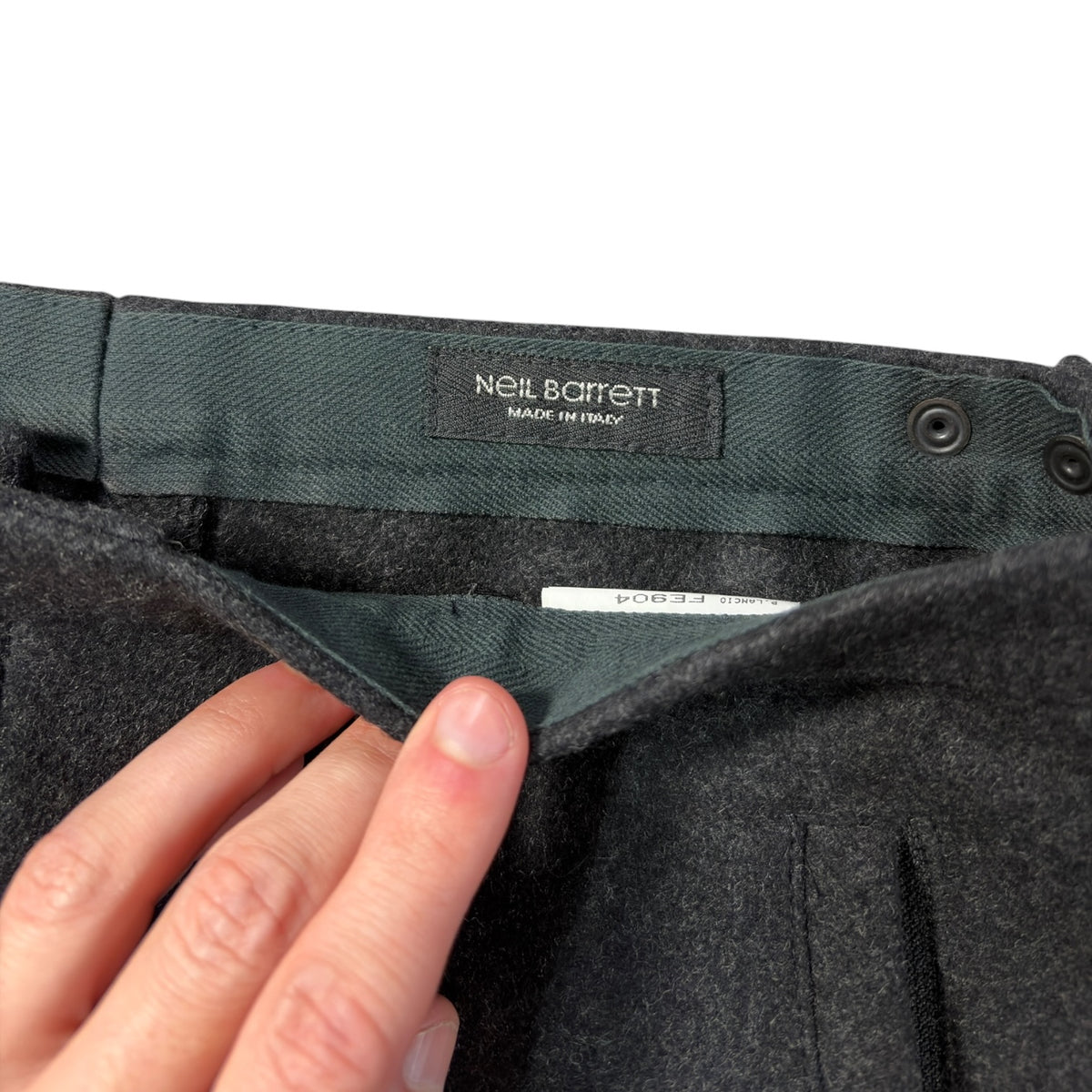 Neil Barrett AW2001 Strapped Wool Trousers W31/30