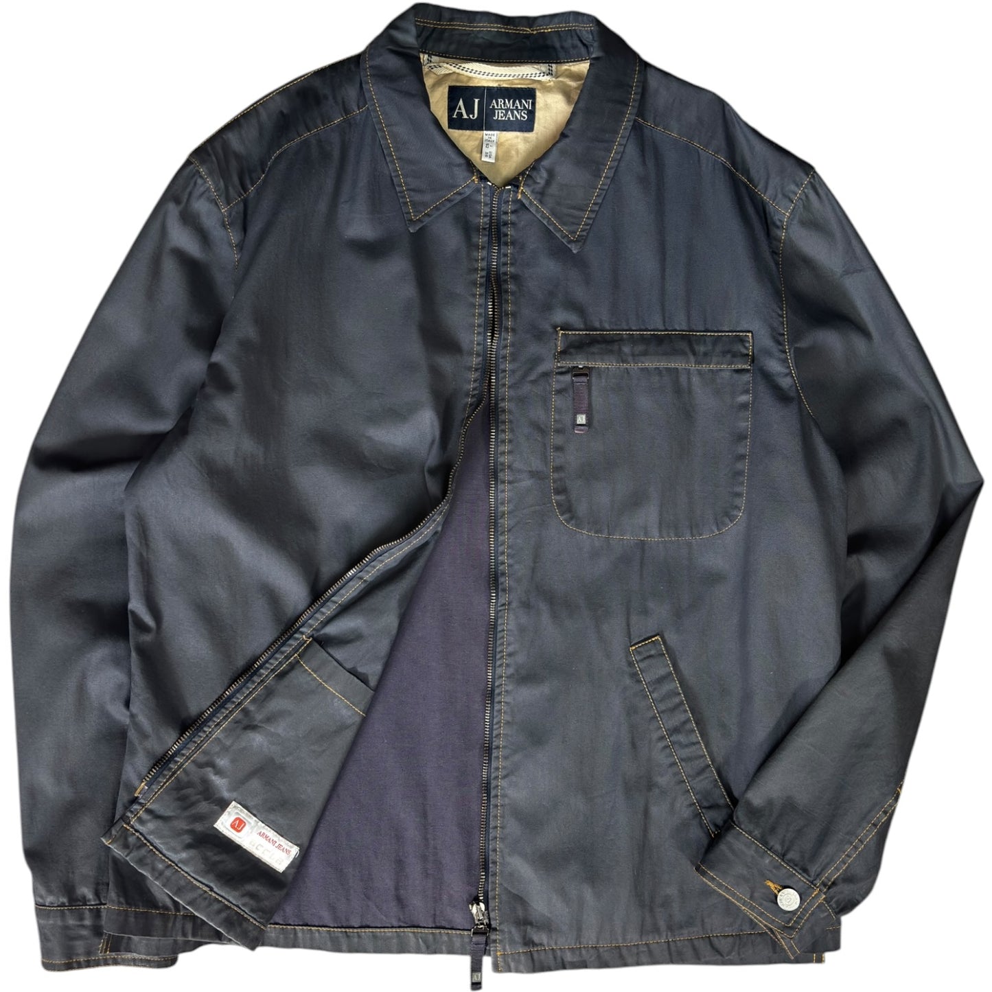 Armani Jeans 00’s Contrast Stitch Cropped Jacket L
