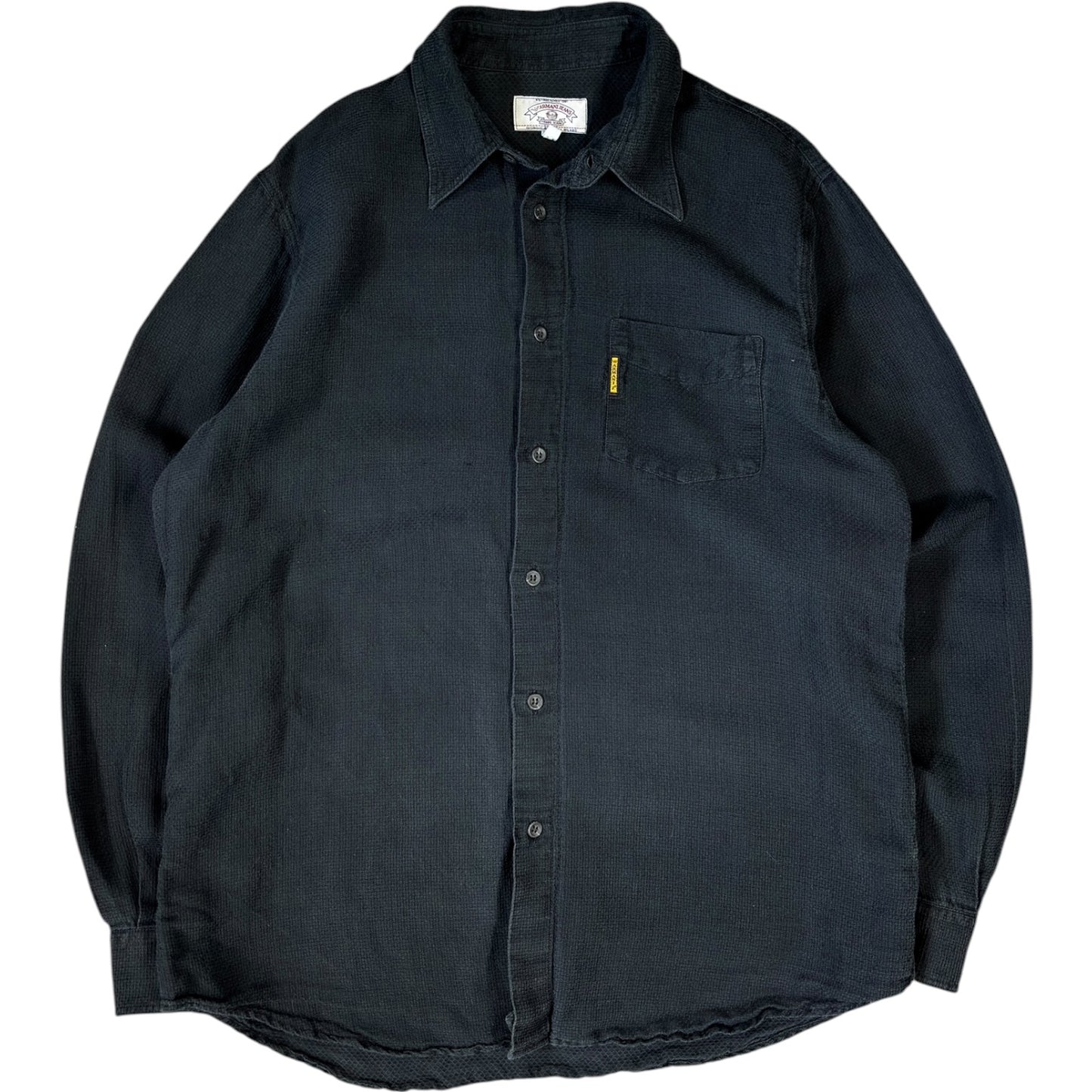 Armani Jeans 90’s Ramie Blend Waffle Shirt L