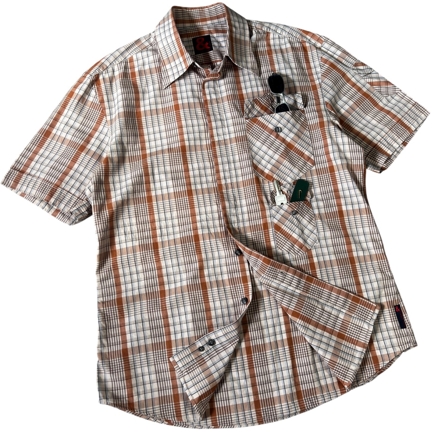 Dolce & Gabbana 00’s Multi Pocket Plaid Shirt M