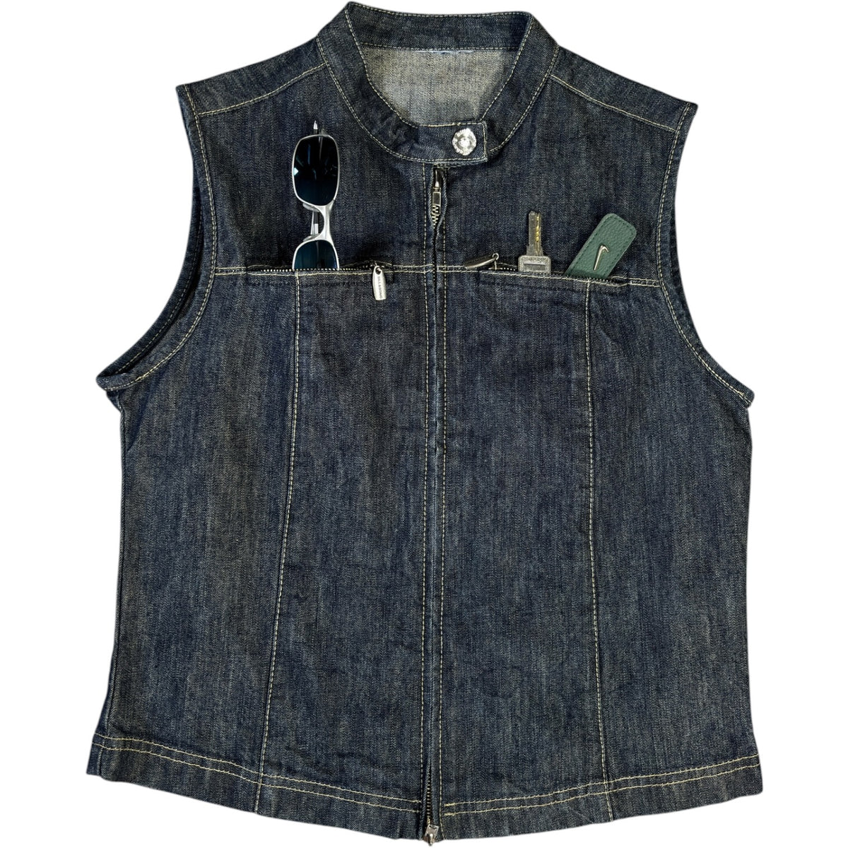 Billabong 00’s Sleeveless Denim Jacket Size 10/12