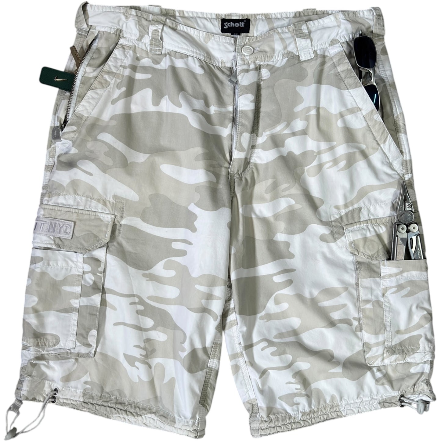 Schott NYC 00’s Camo Cargo Shorts W32