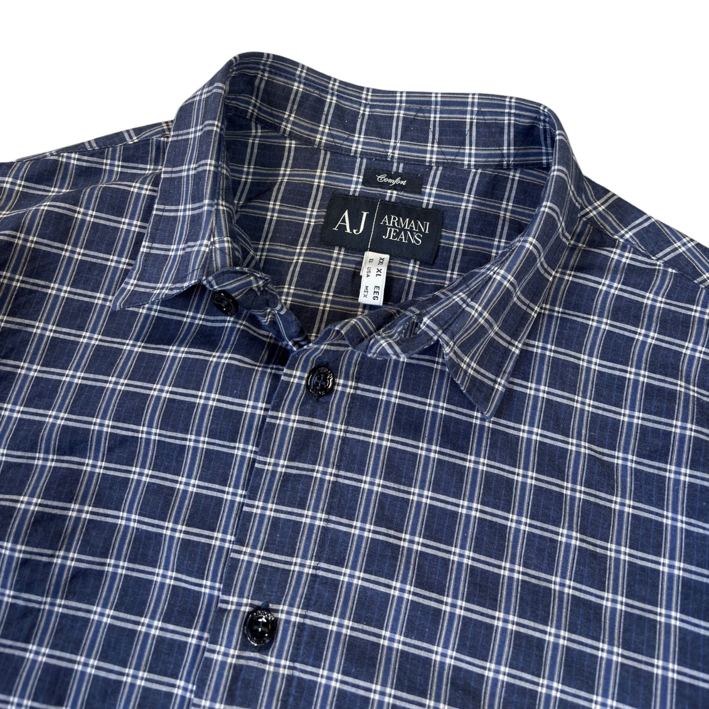 Armani Jeans 00’s Checkered Long Sleeve Shirt XL