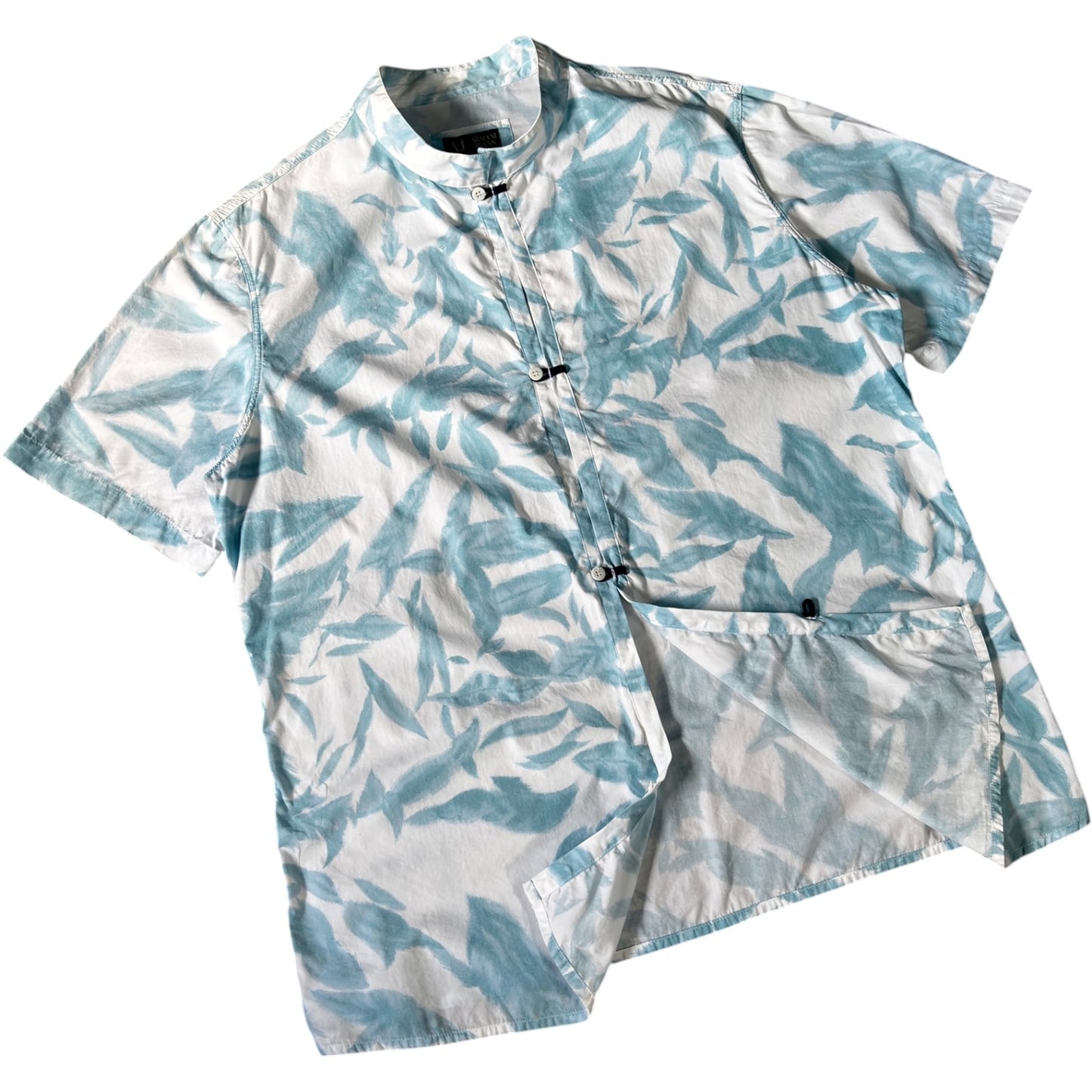 Armani Jeans 00's Botanic Pattern Button Loop Shirt L