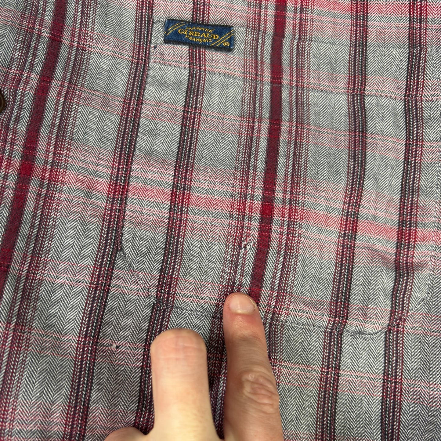 Marithé + François Girbaud Herringbone Cotton Shirt XL