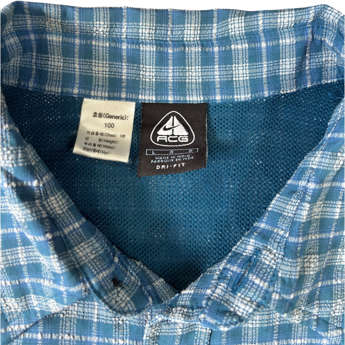 Nike ACG 00's Plaid Ventilated Shirt L