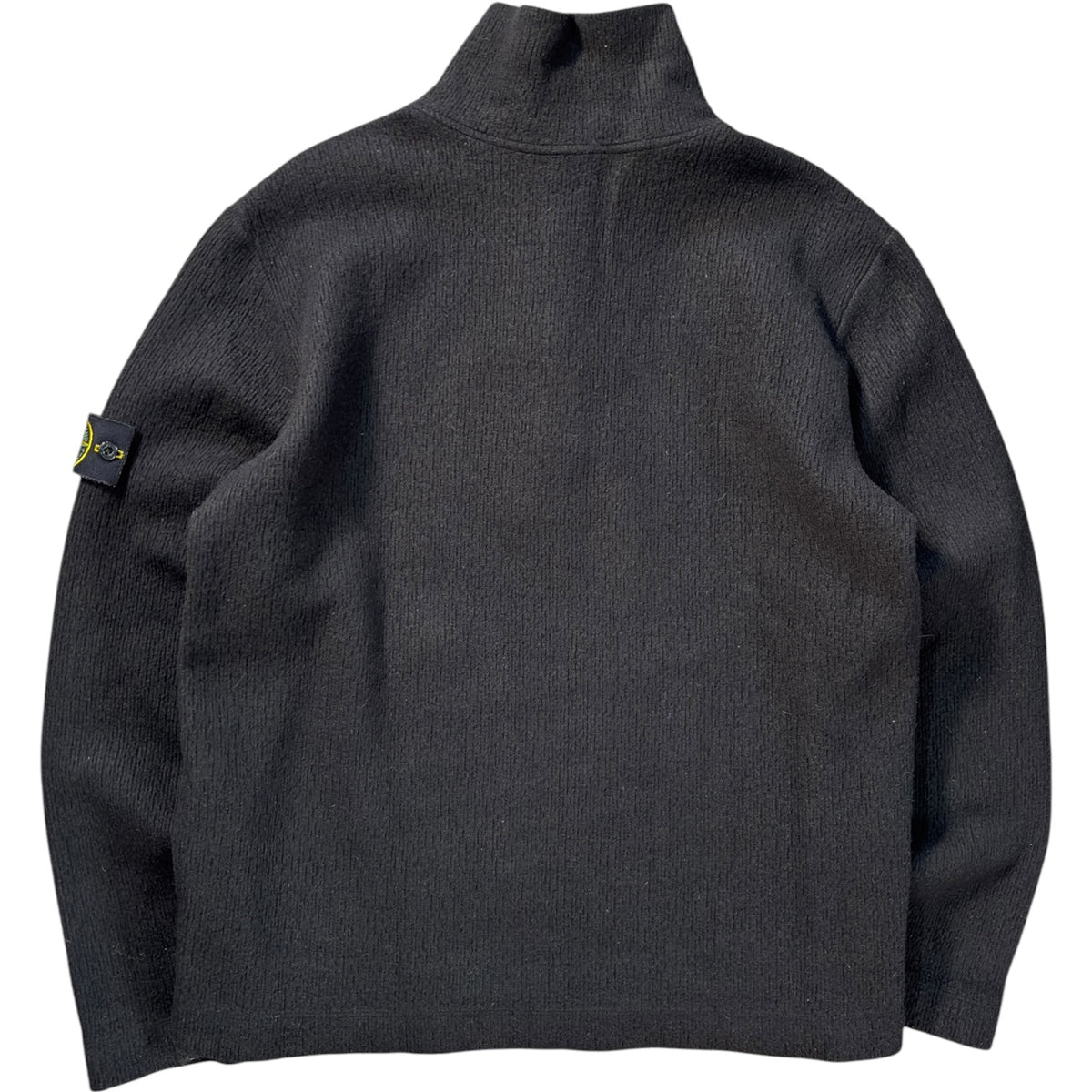 Stone Island 2005 Heavy Wool Knit Buttoned Jumper XL