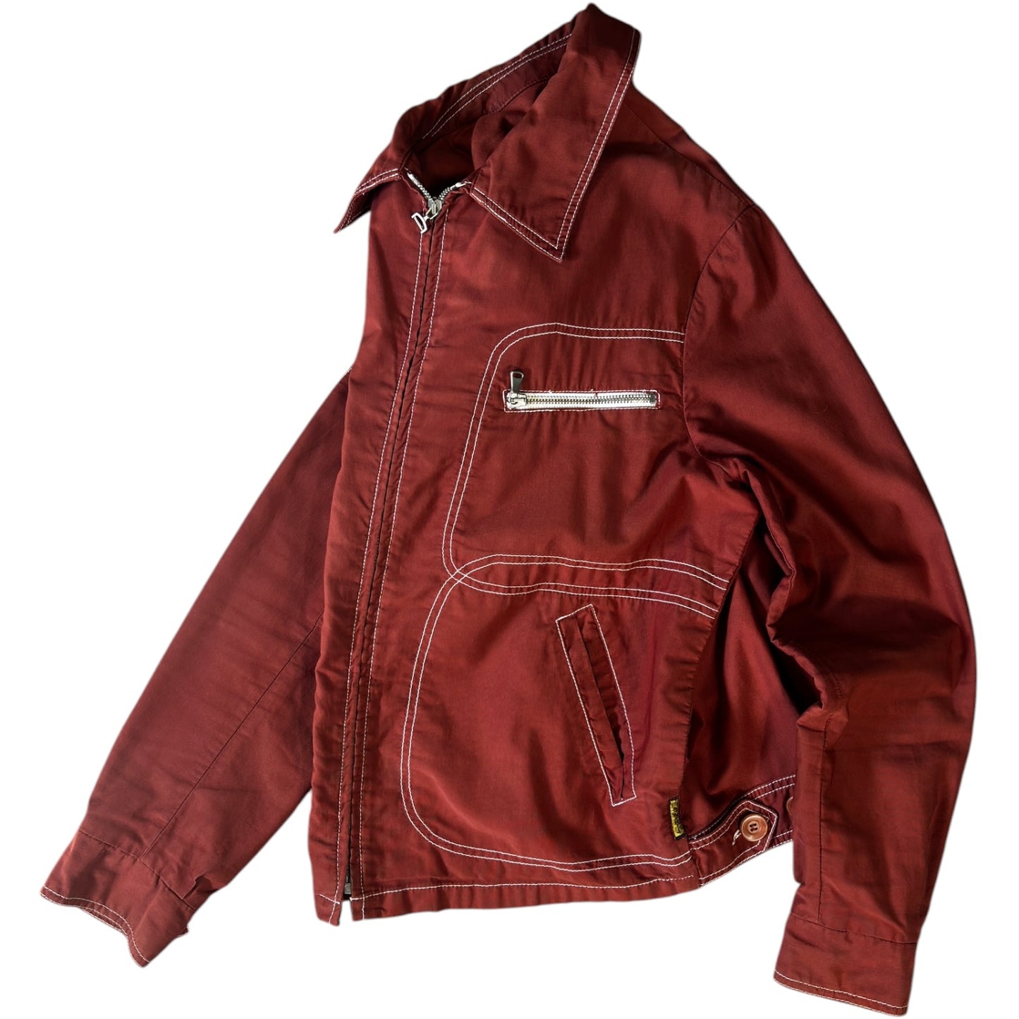 Armani Jeans 00's Contrast Stitch Cropped Jacket M