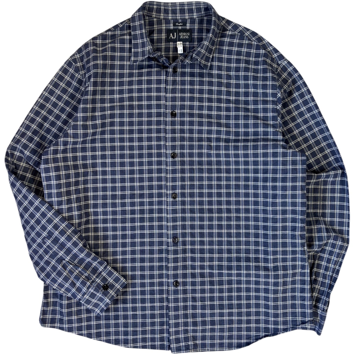 Armani Jeans 00’s Checkered Long Sleeve Shirt XL