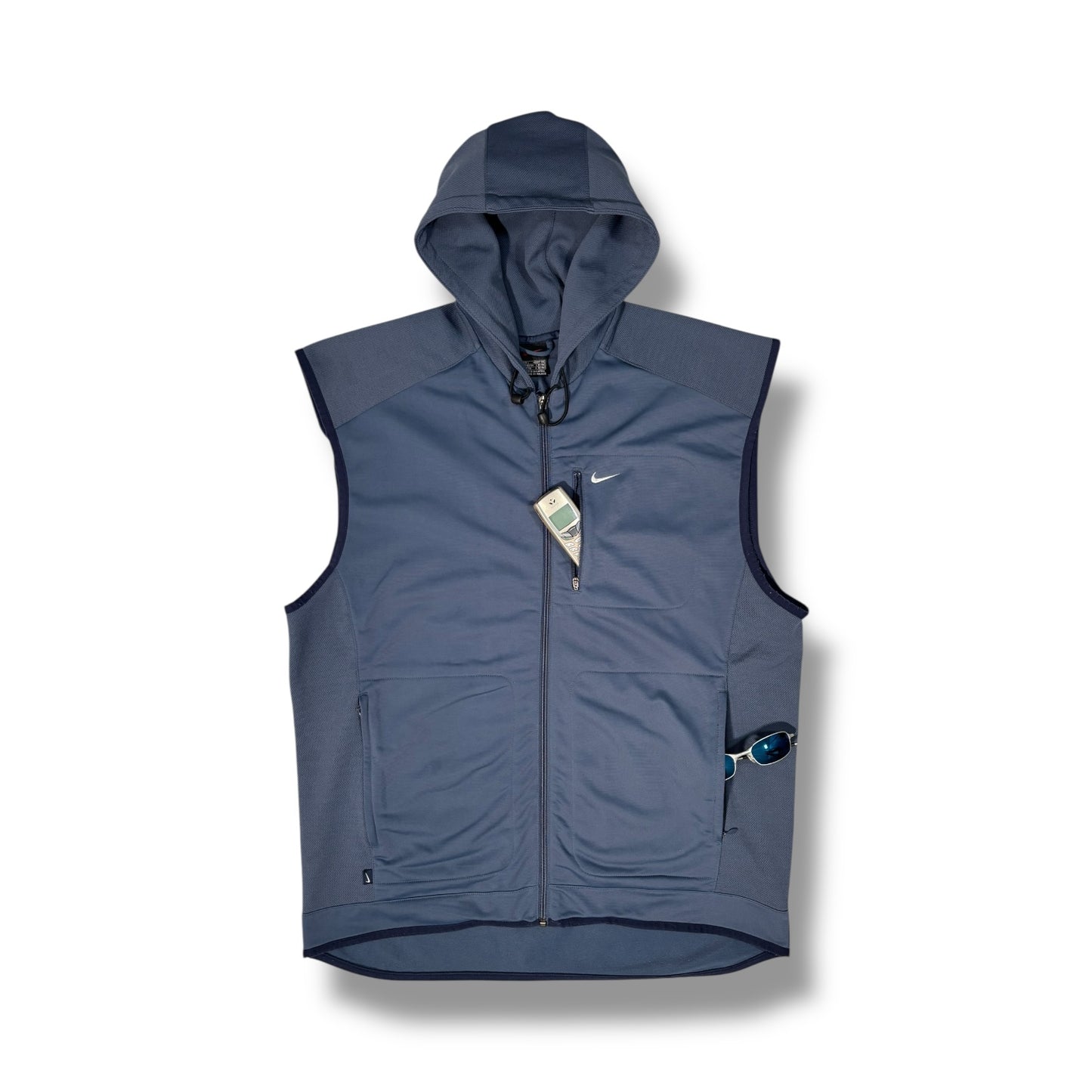 Nike 00’s Hooded Two Tone Vest Large