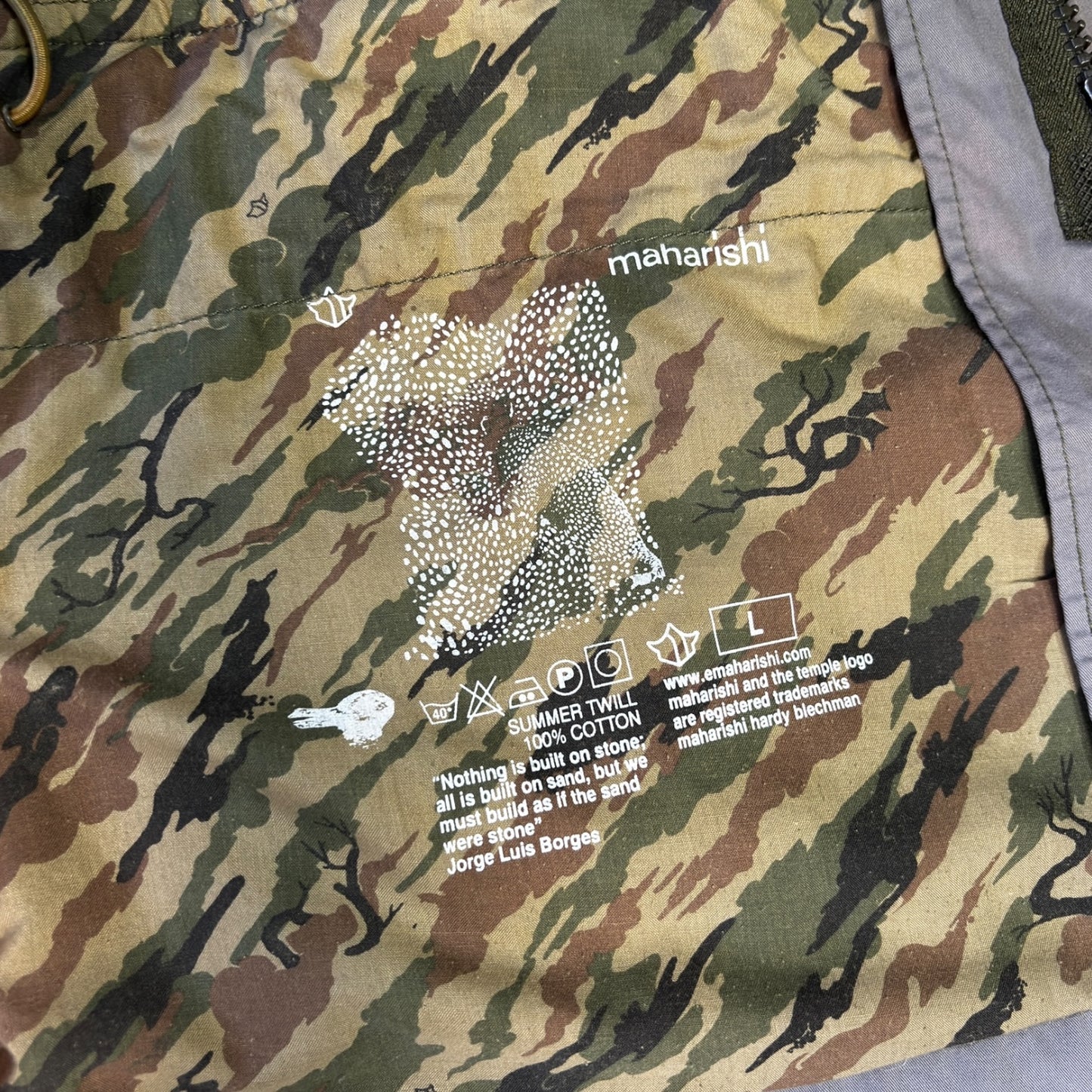 Maharishi 00’s Dragon Embroidered M-65 Field Jacket L