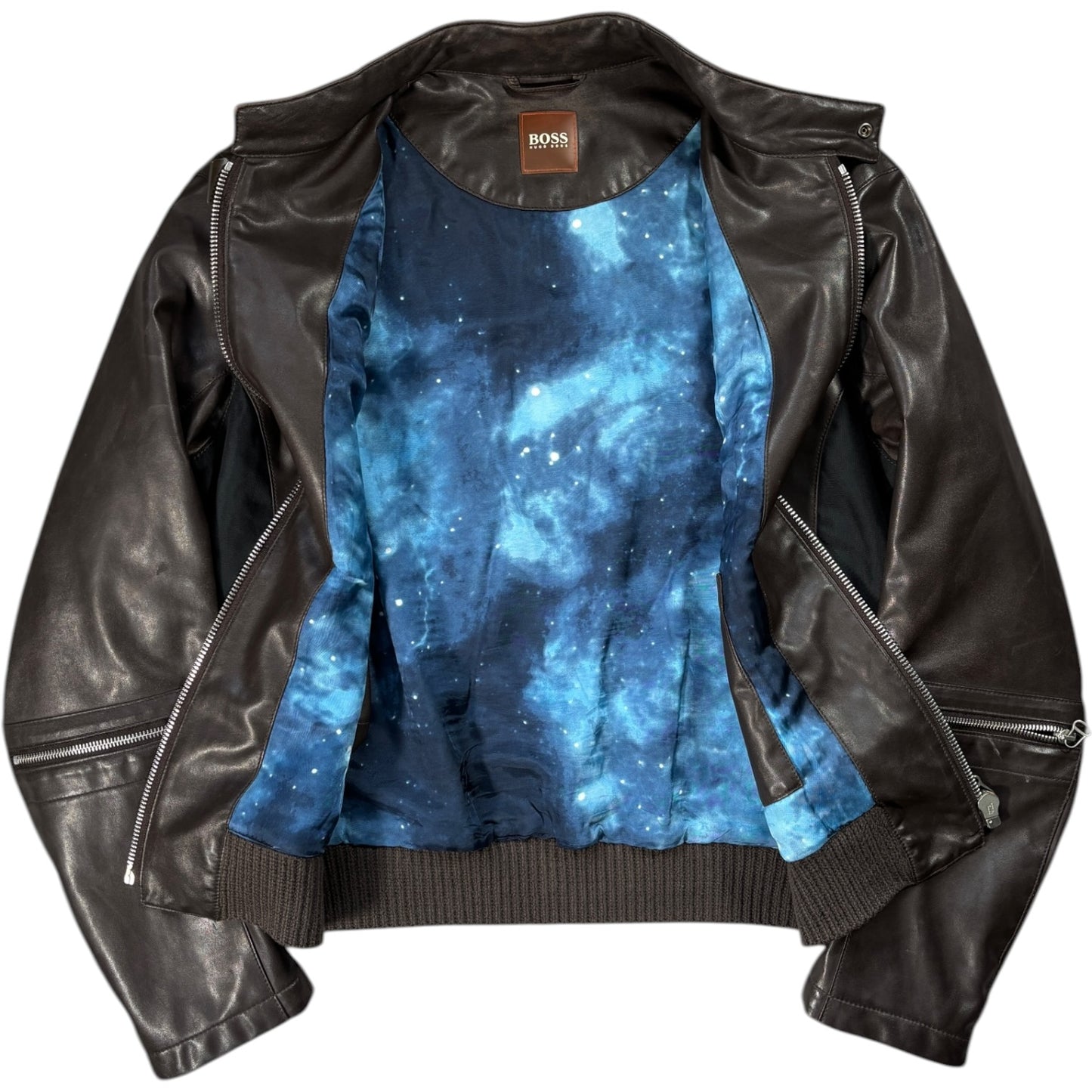 Hugo Boss Orange 00’s Faux Leather Panel Jacket M