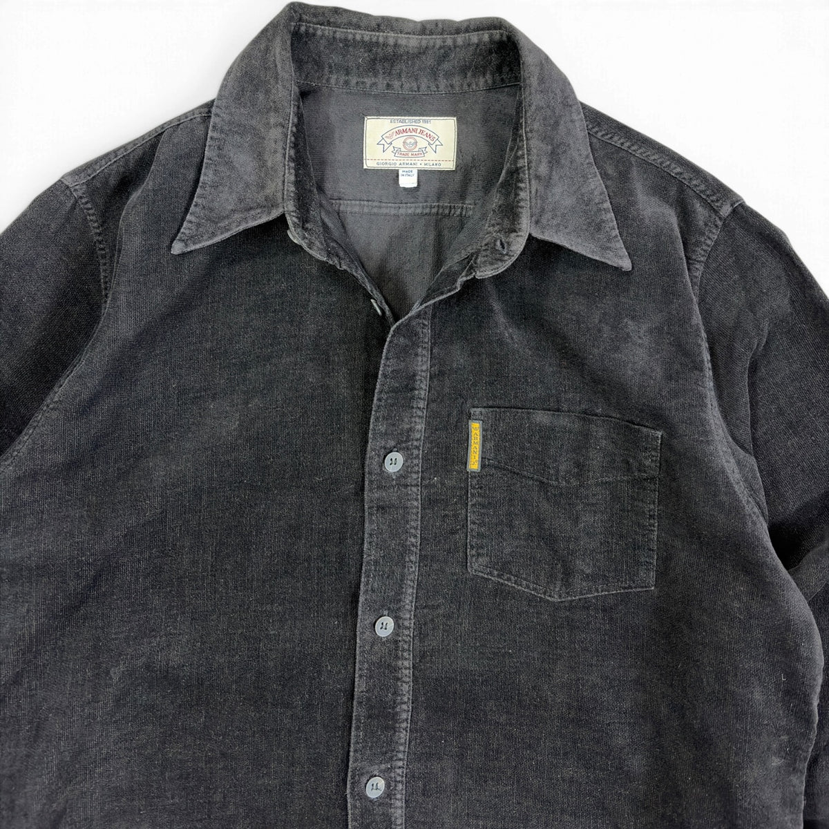 Armani Jeans 90’s Velour Long Sleeve Shirt L