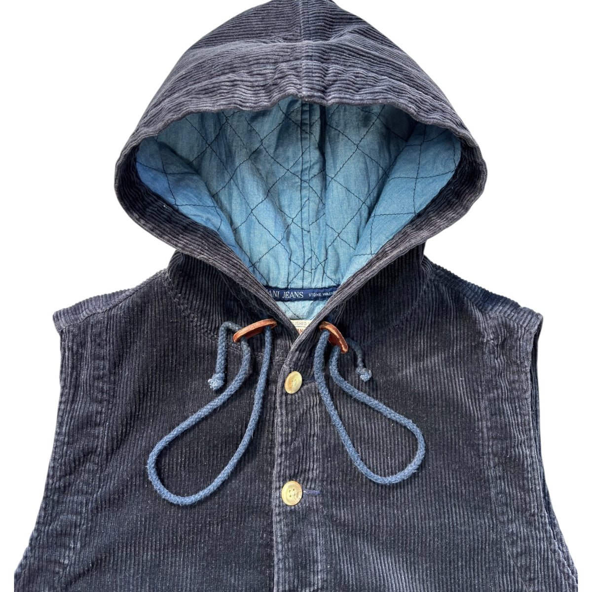 Armani Jeans 90’s Quilted Corduroy Vest Jacket S