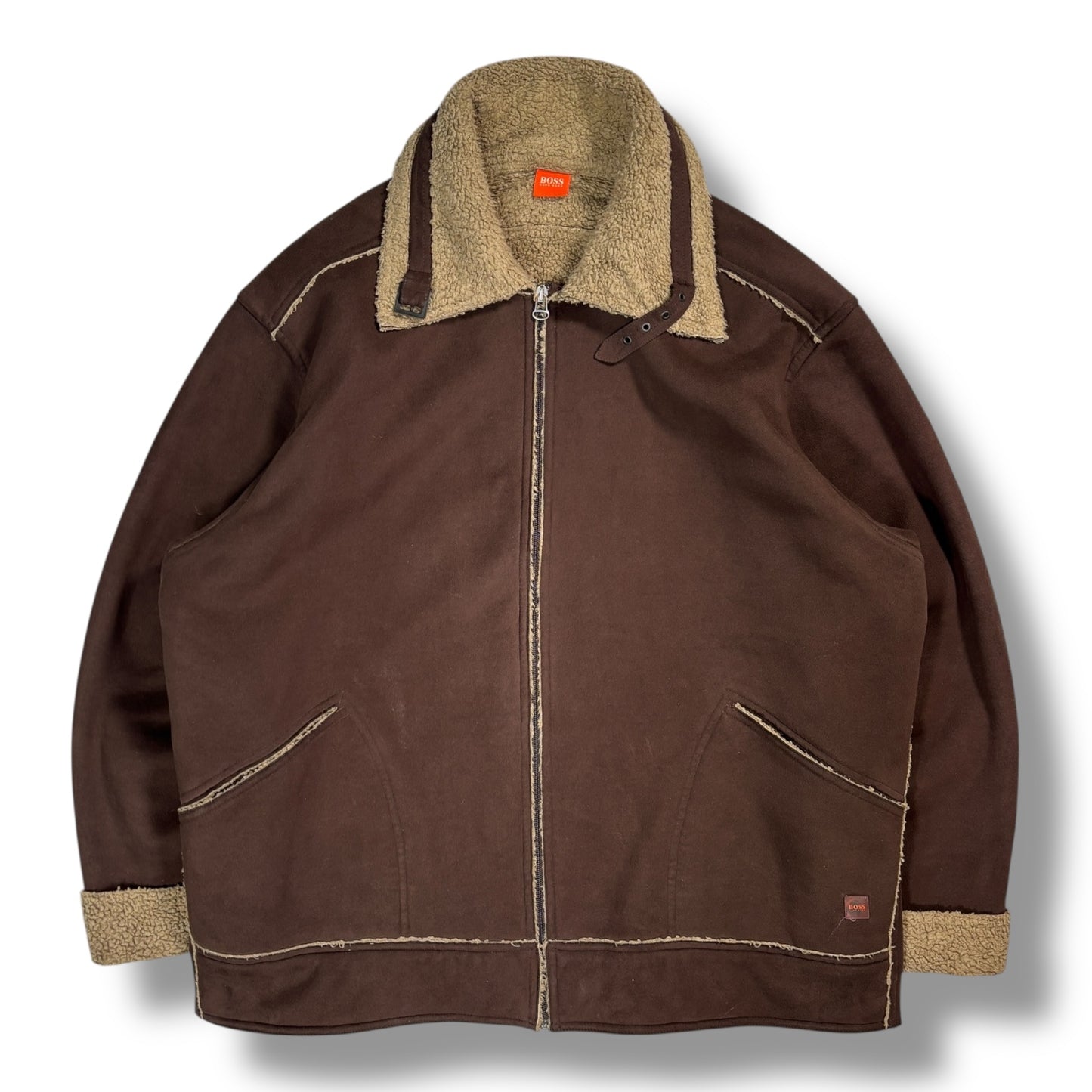 Hugo Boss Orange 00’s Faux Sherling “Dragon” Jacket Extra Large