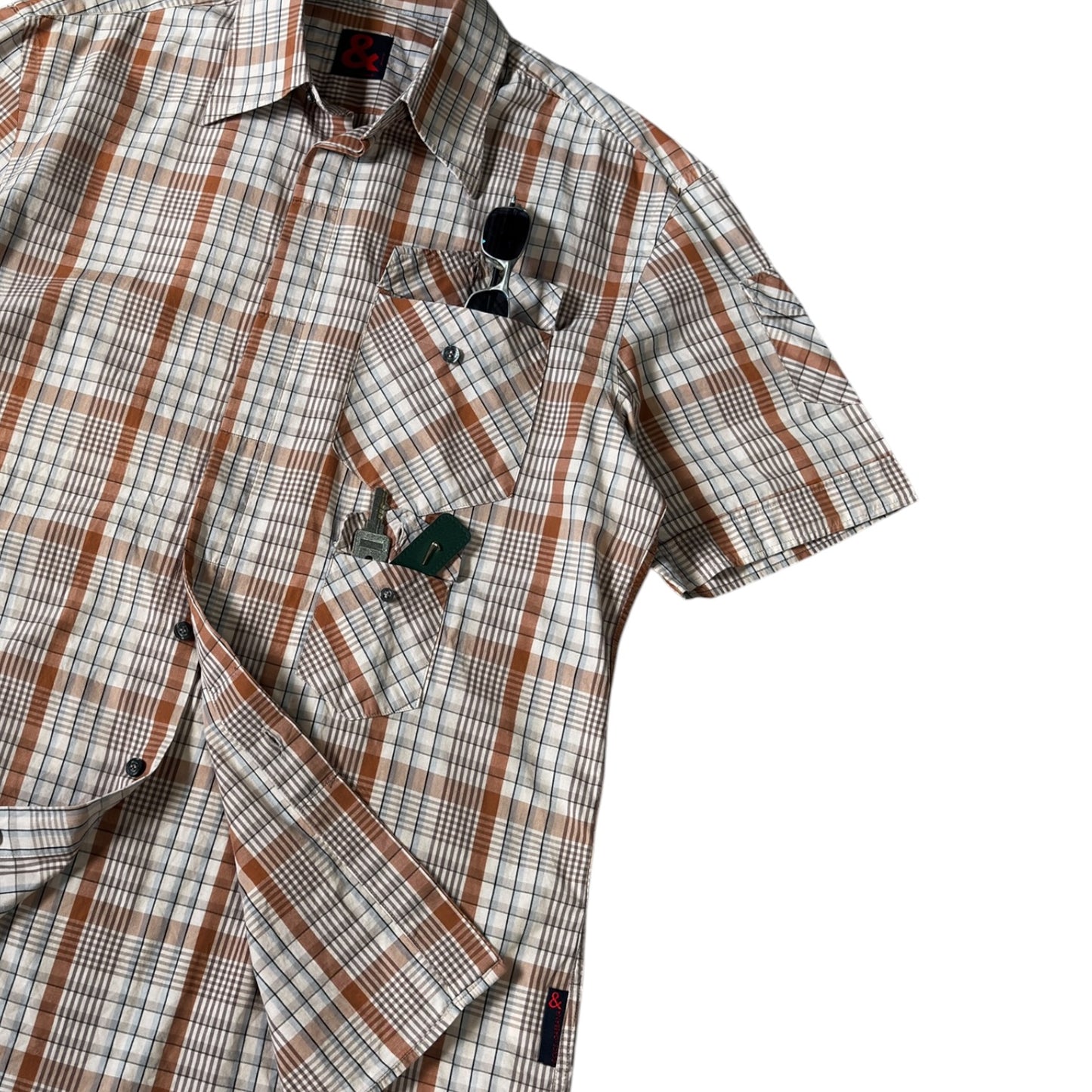 Dolce & Gabbana 00’s Multi Pocket Plaid Shirt M