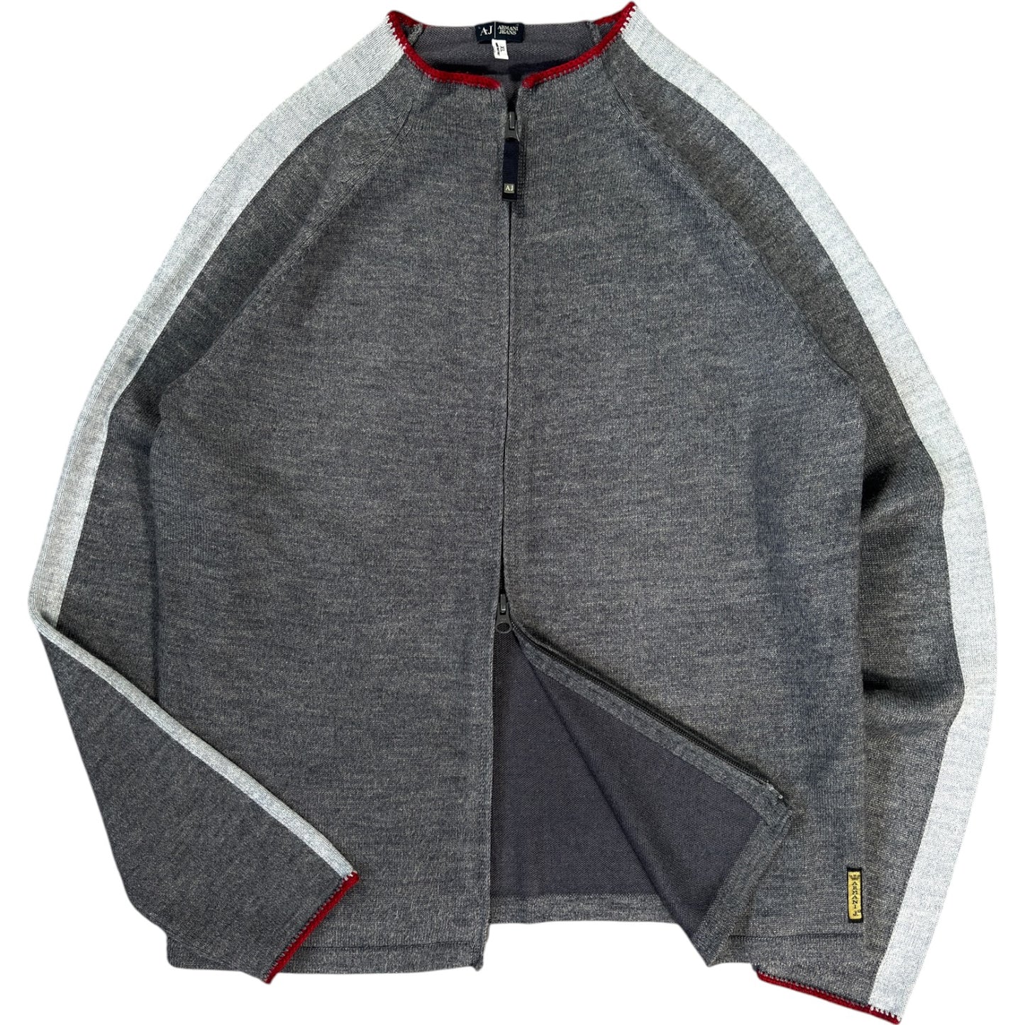 Armani Jeans 00’s Full Zip Two Tone Jumper XL