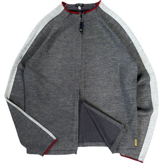 Armani Jeans 00’s Full Zip Two Tone Jumper XL
