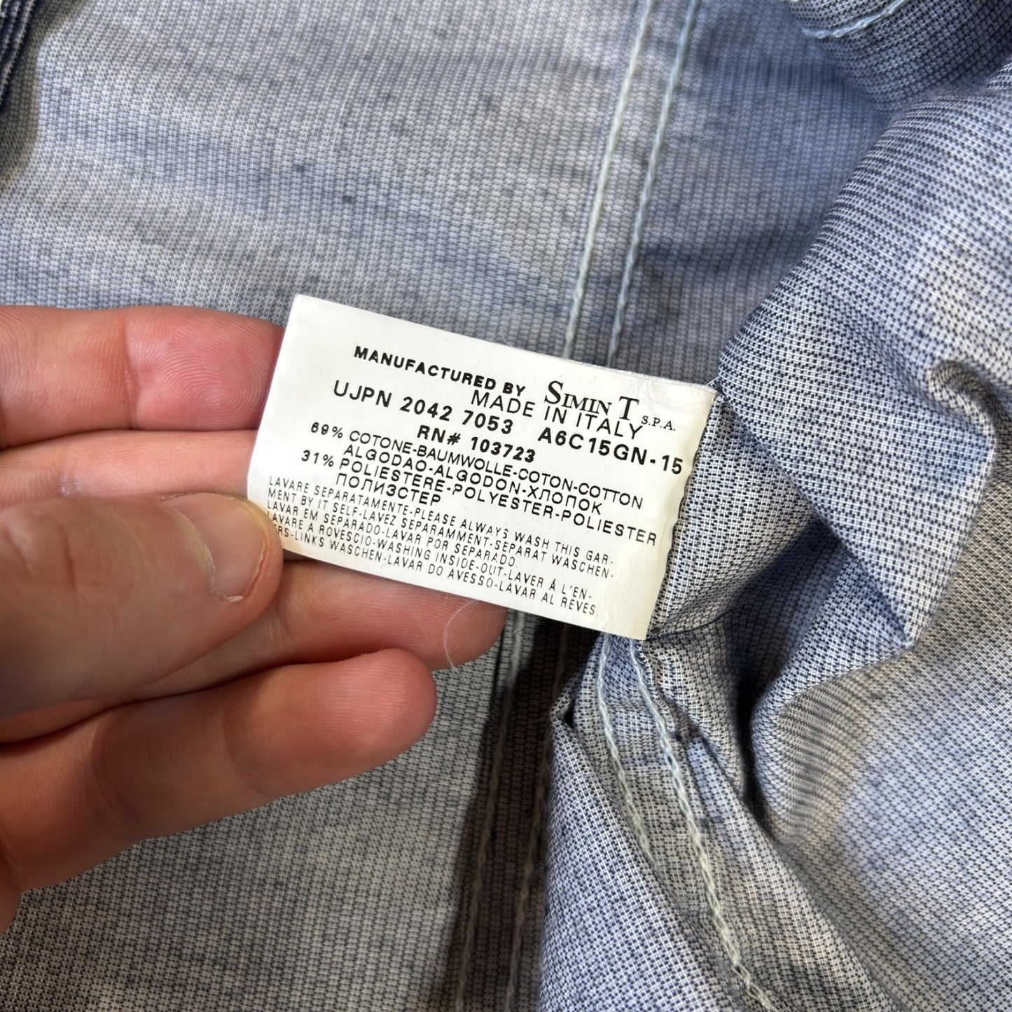 Armani Jeans 00’s Corduroy Contrast Stitch Long Sleeve Shirt XL